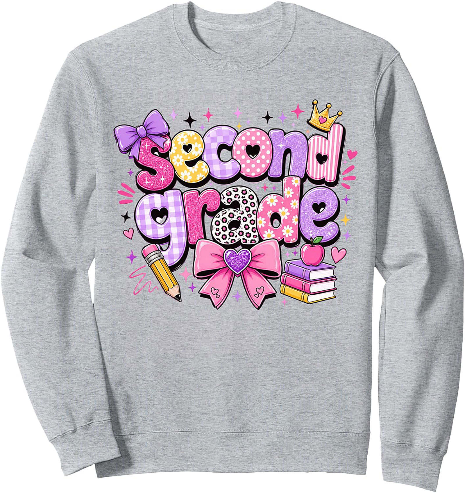 Cute 2nd Grade Back to School Sweatshirt - Girls & Women