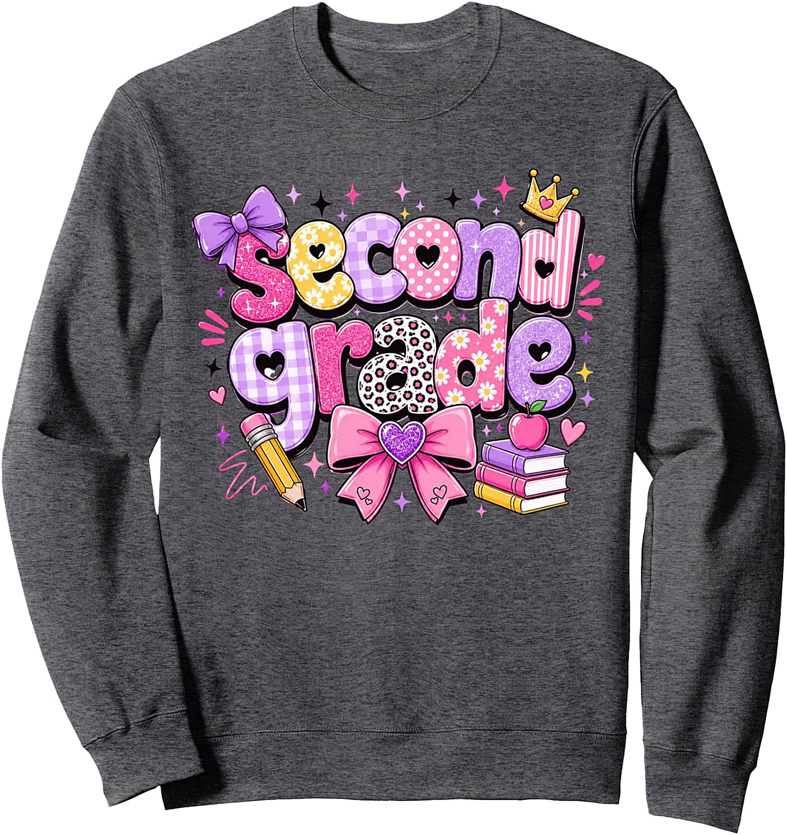 Cute 2nd Grade Back to School Sweatshirt - Girls & Women