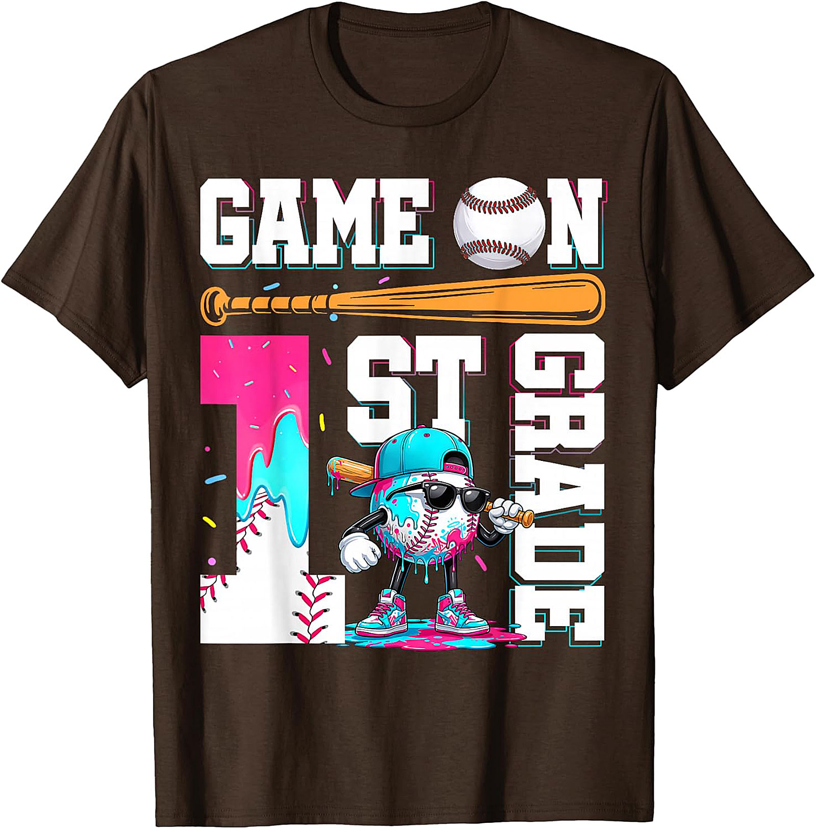 1st Grade Baseball Game On T-Shirt | Back to School Tee