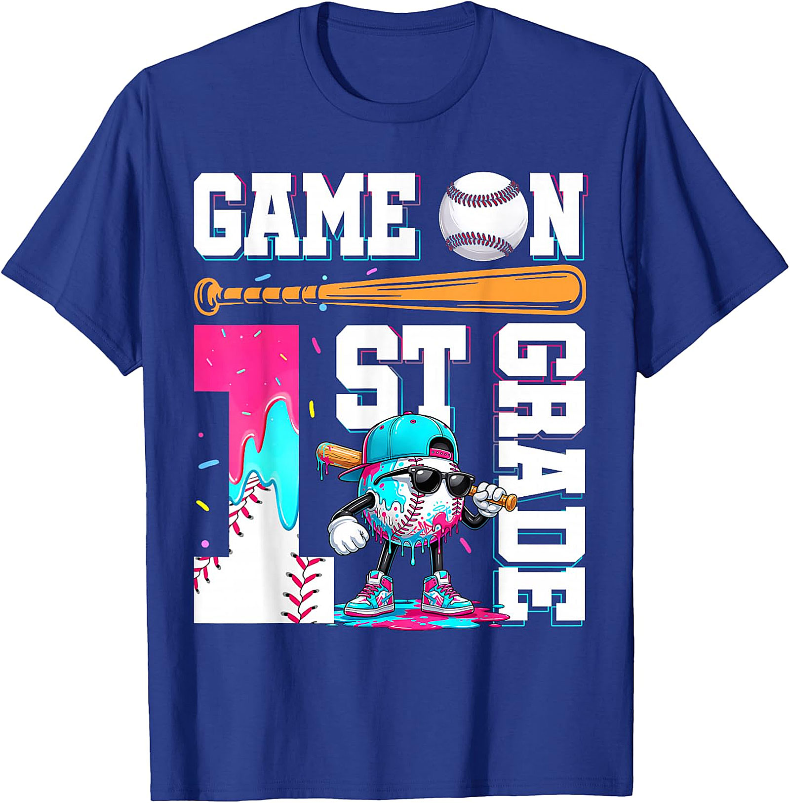 1st Grade Baseball Game On T-Shirt | Back to School Tee
