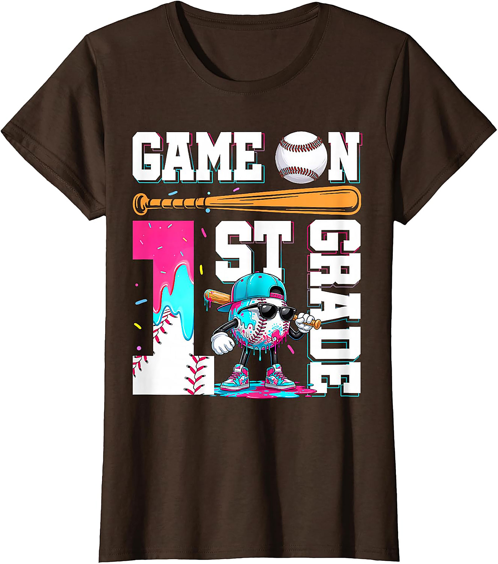 1st Grade Baseball Game On T-Shirt | Back to School Tee