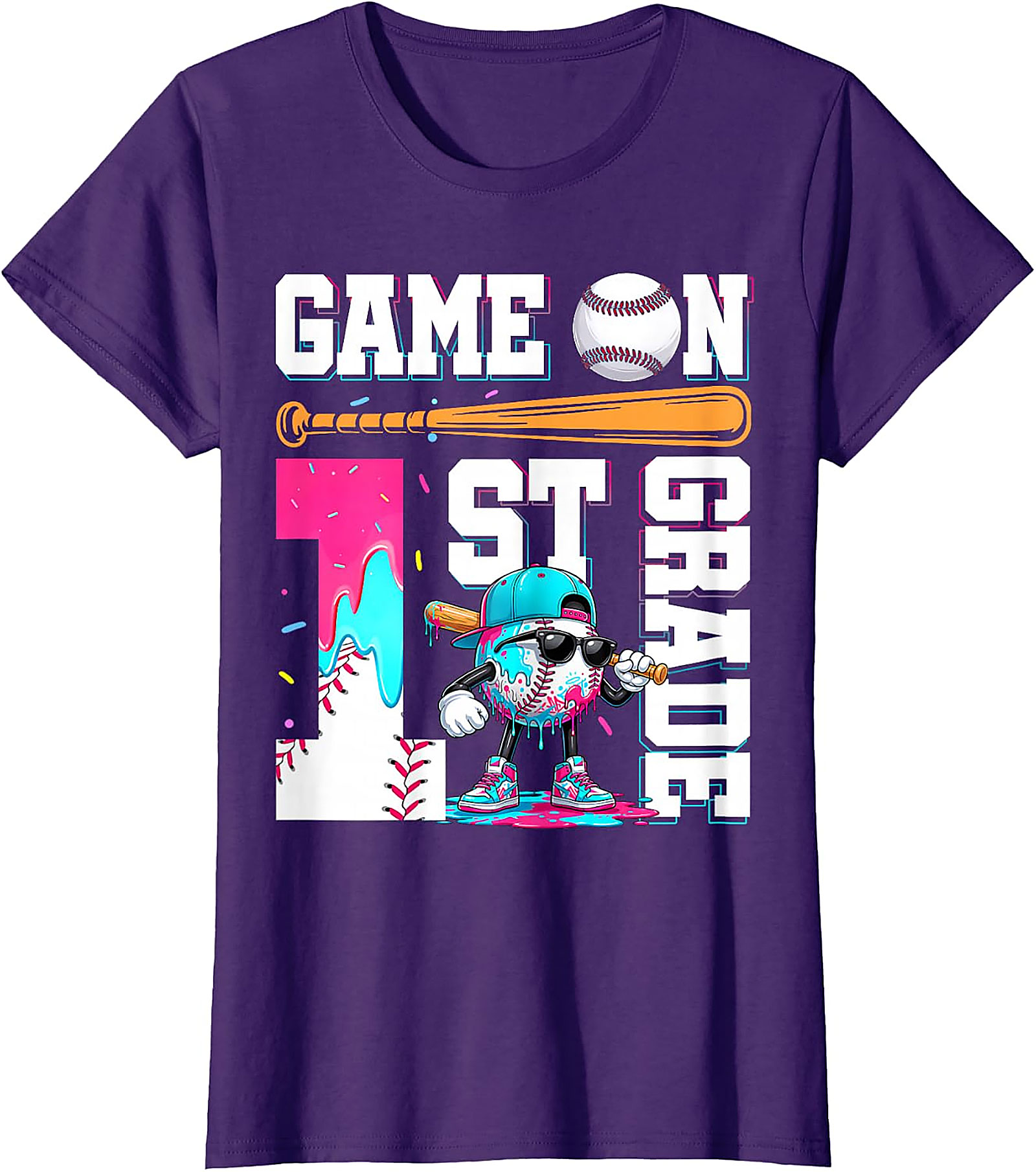 1st Grade Baseball Game On T-Shirt | Back to School Tee