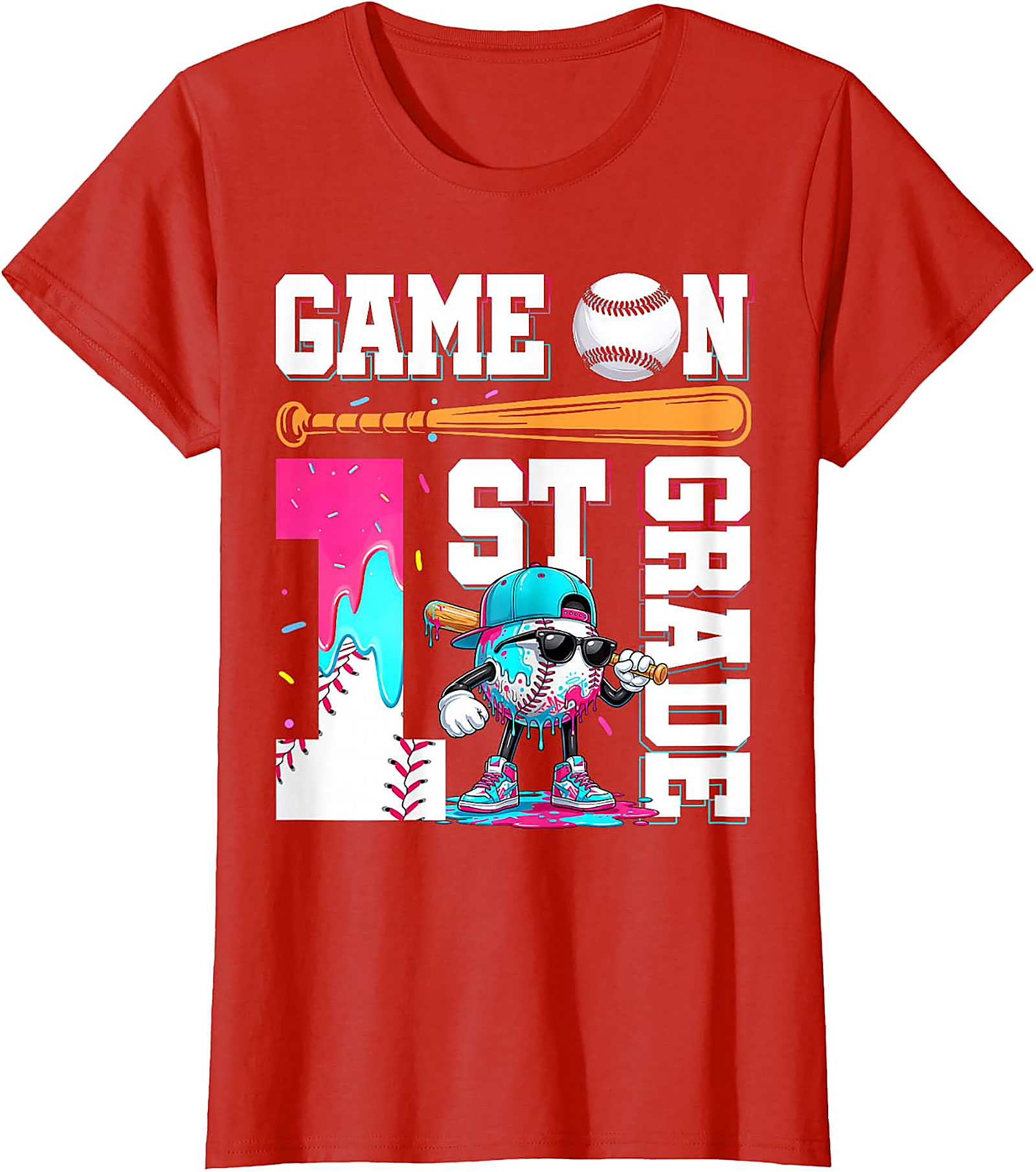 1st Grade Baseball Game On T-Shirt | Back to School Tee