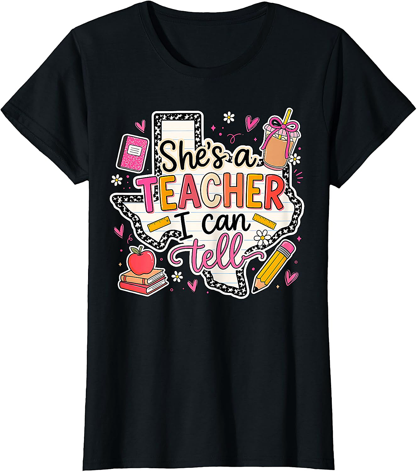  She's A Teacher Can Tell T-Shirt Western Classroom Tee
