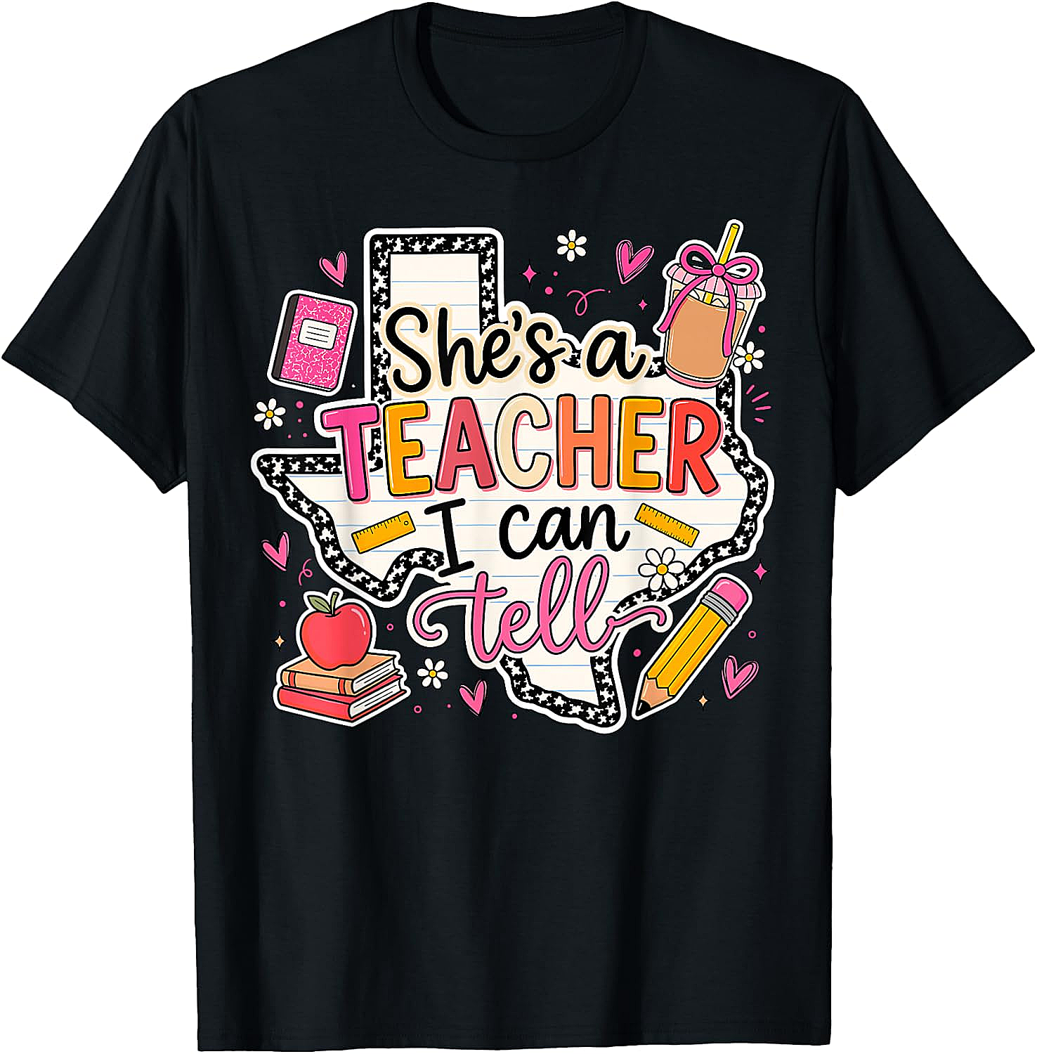 She's A Teacher Can Tell T-Shirt Western Classroom Tee