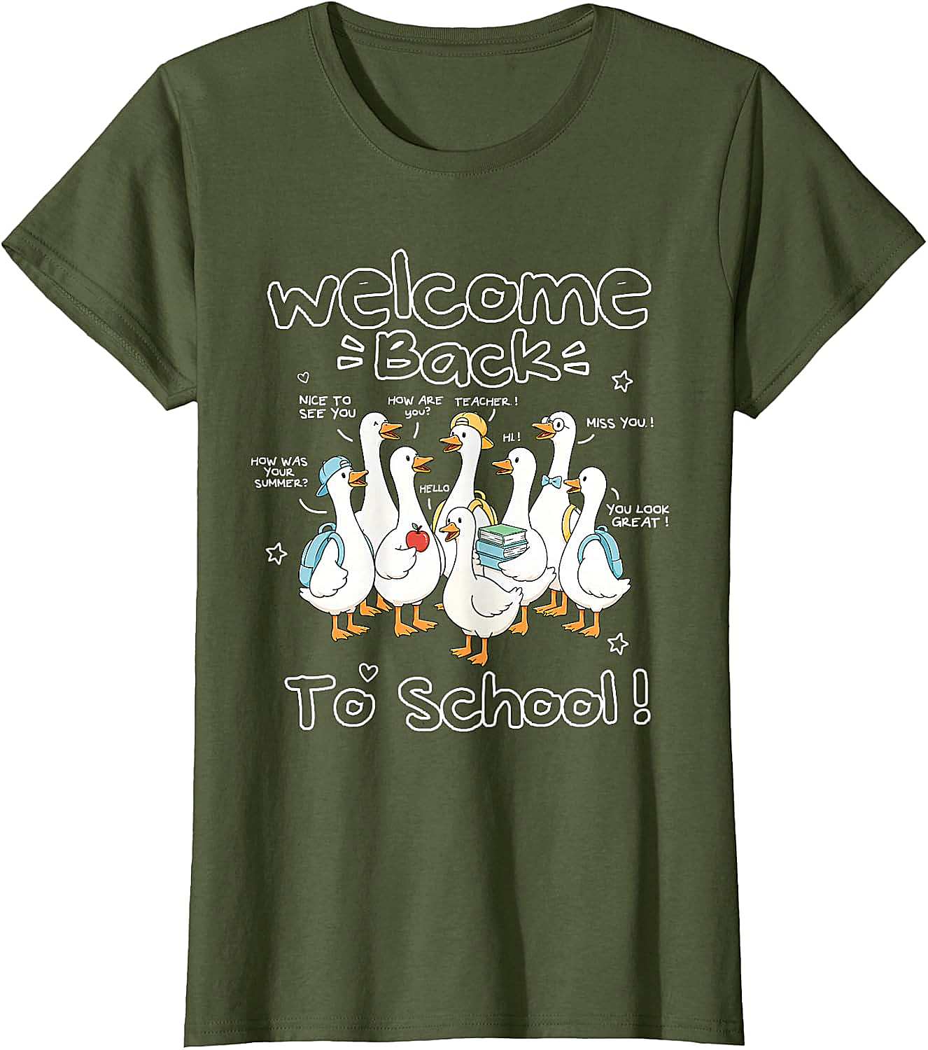 Welcome Back to School Goose Teacher Student T-Shirt