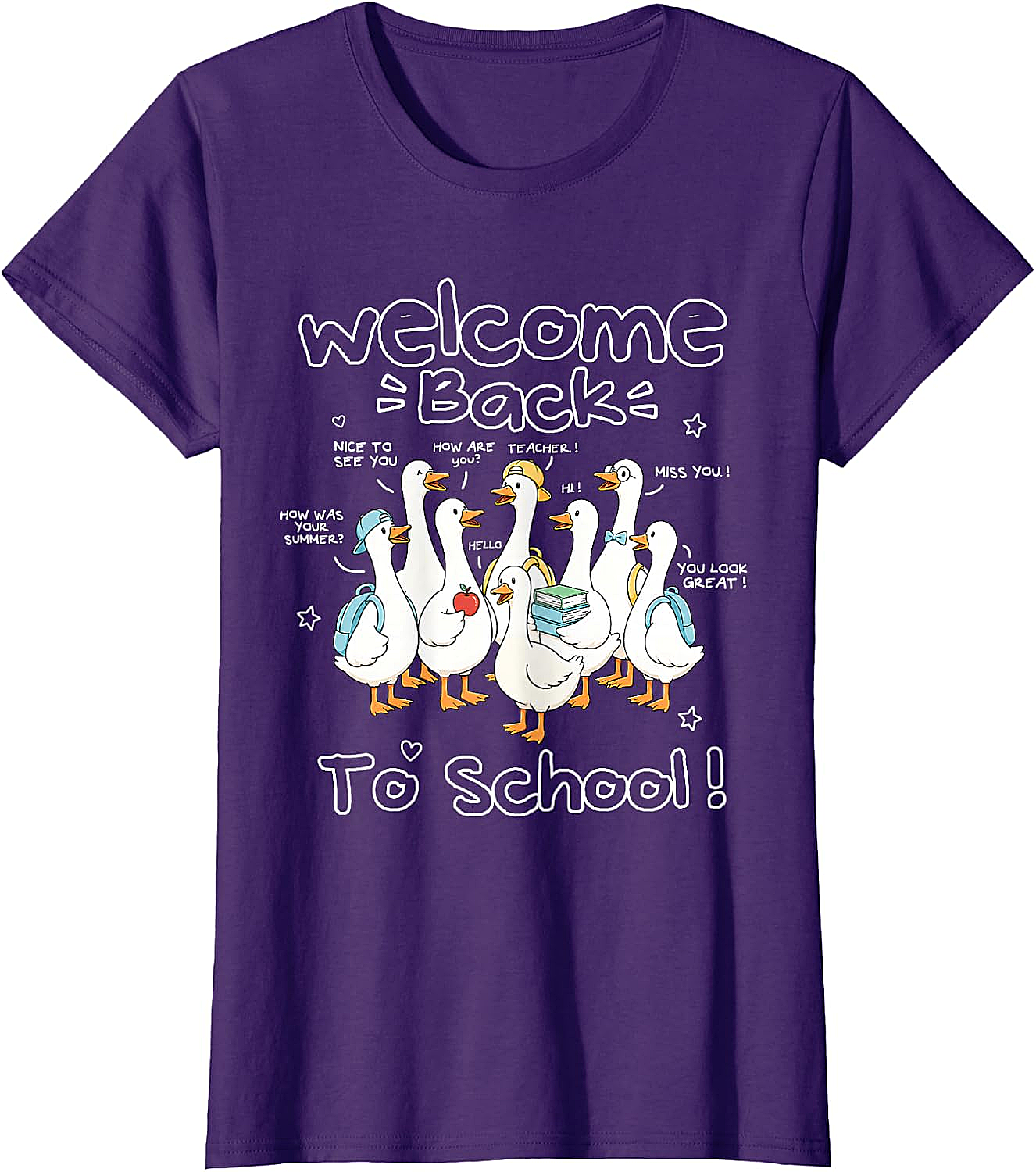 Welcome Back to School Goose Teacher Student T-Shirt