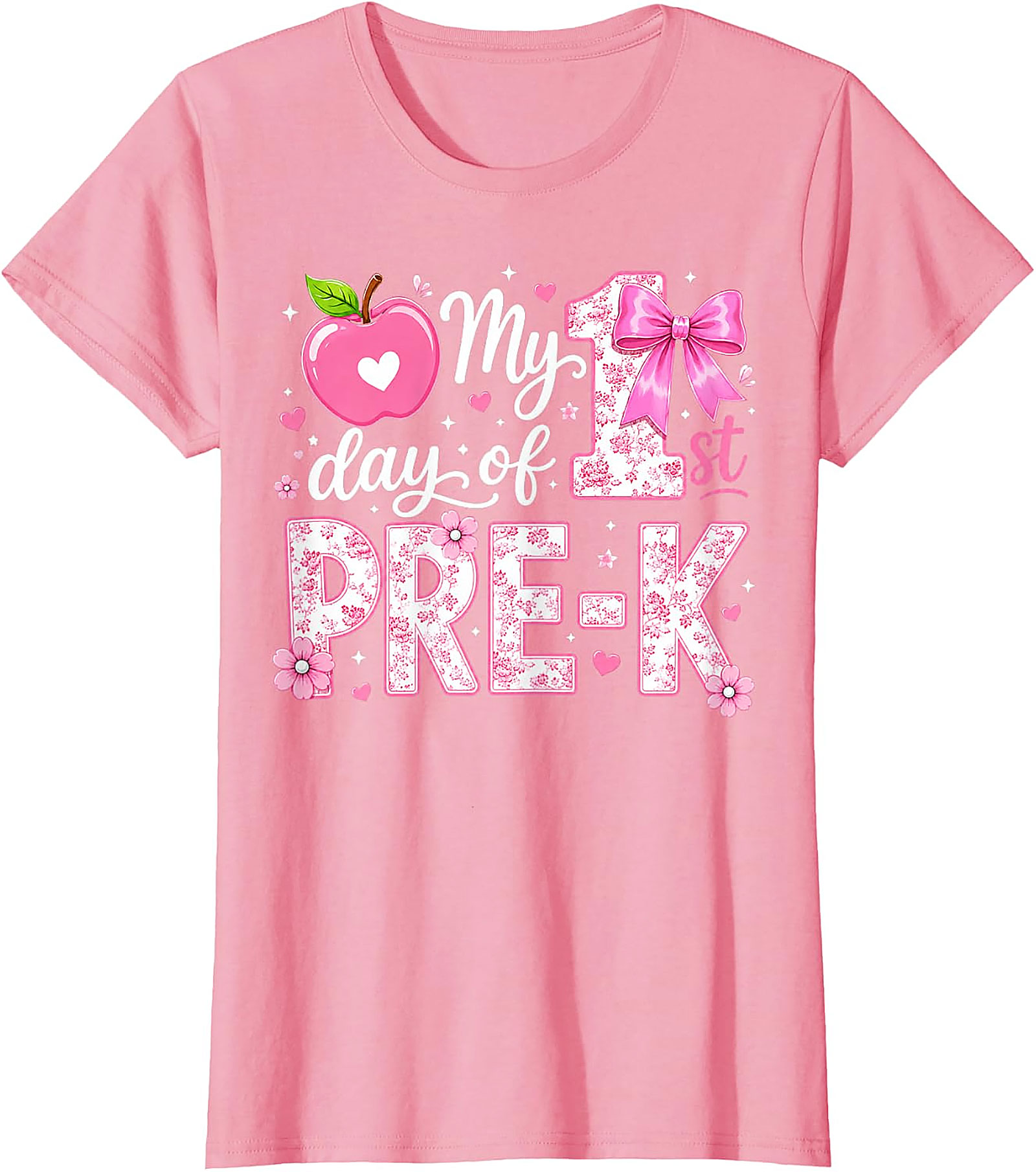 First Day of Pre-K Girls T-Shirt | Back to School Tee