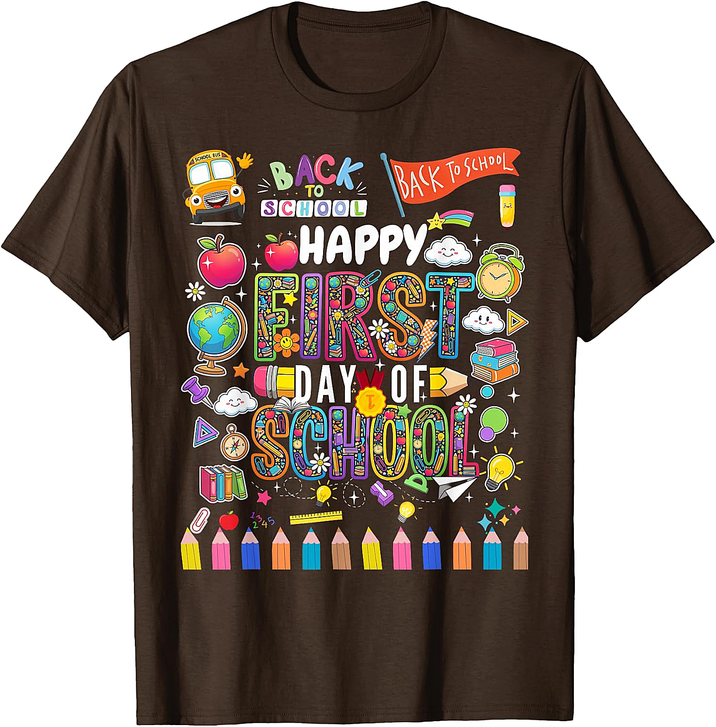 Happy First Day of School T-Shirt Teacher & Kids Tee