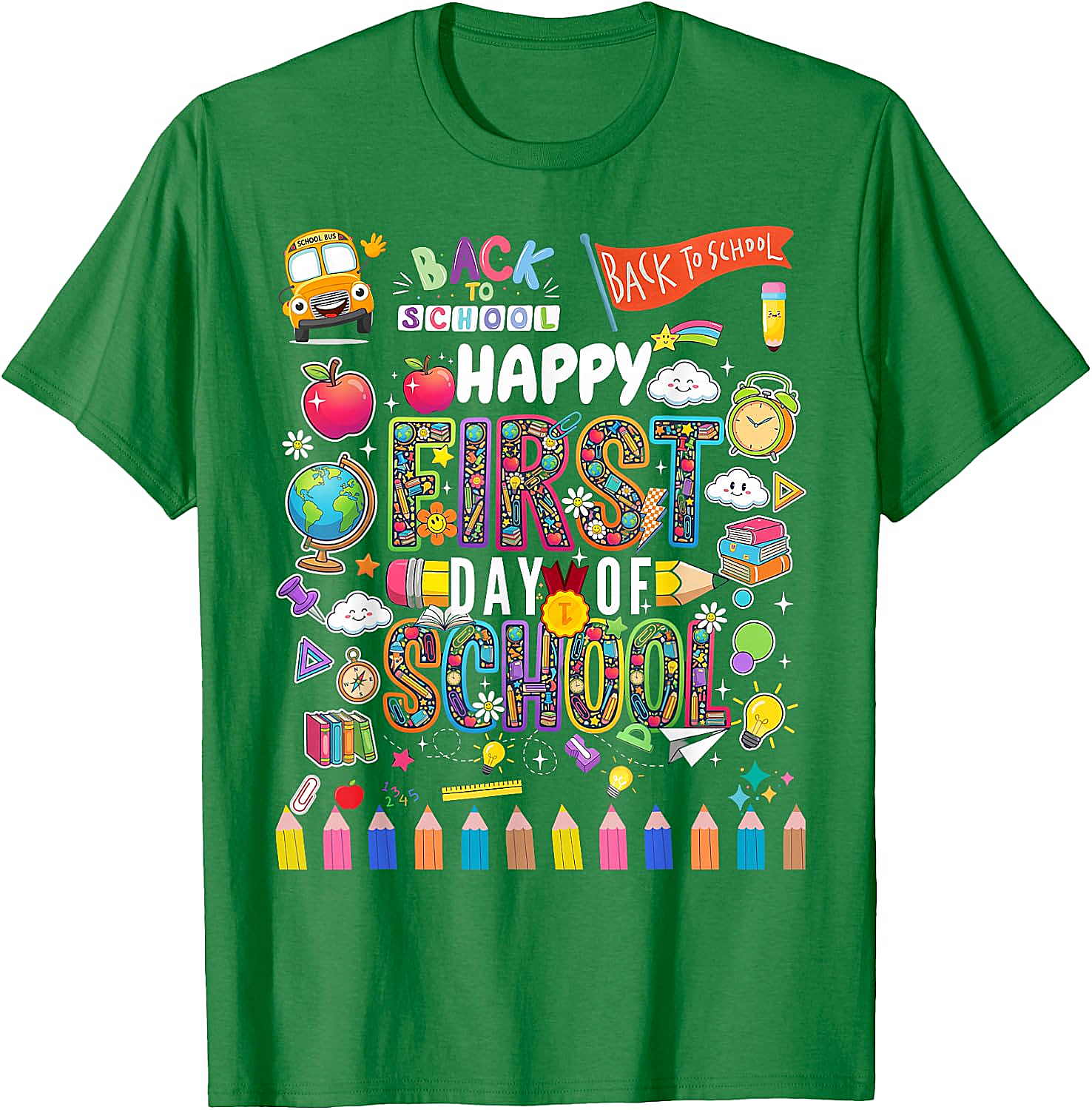 Happy First Day of School T-Shirt Teacher & Kids Tee