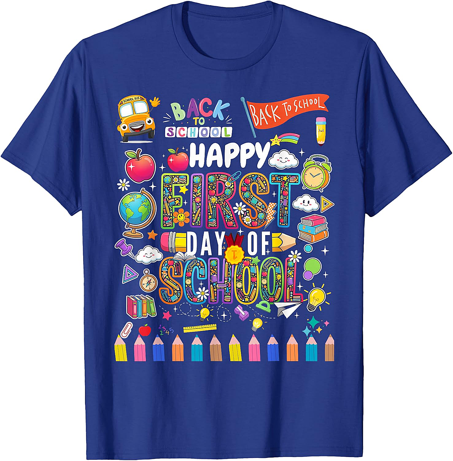 Happy First Day of School T-Shirt Teacher & Kids Tee