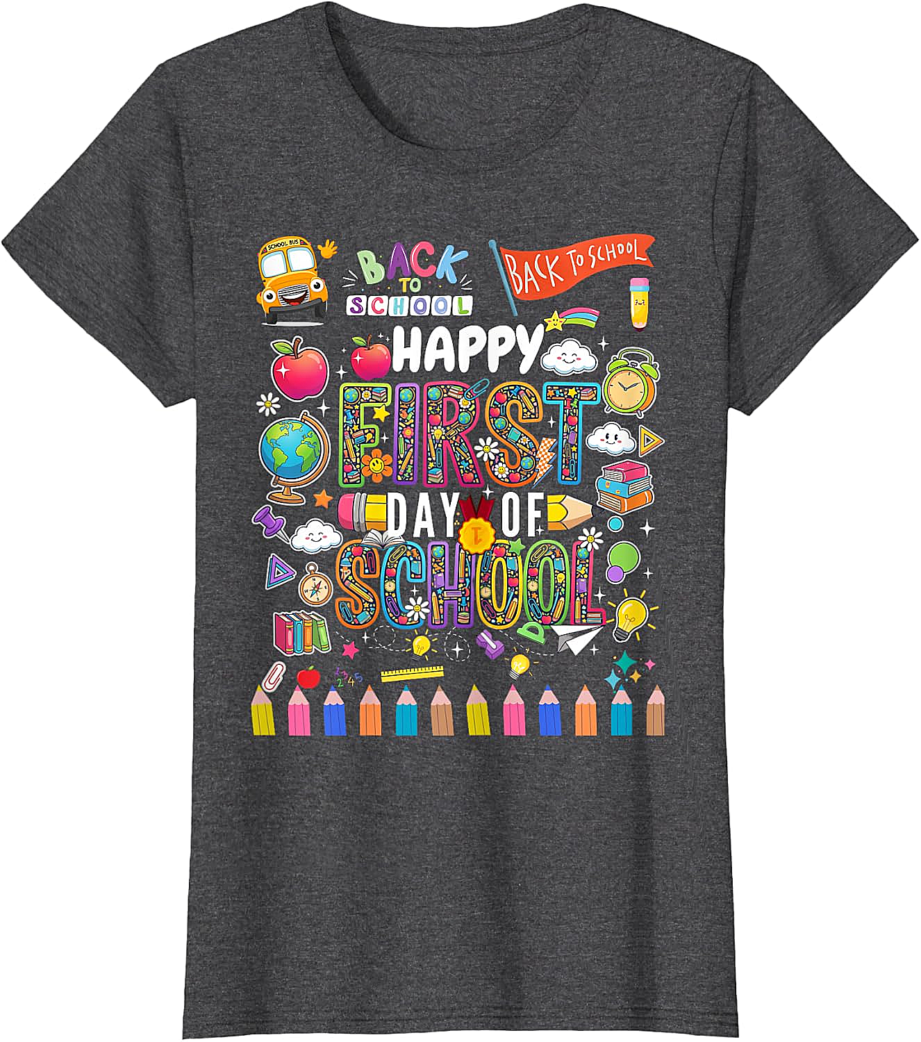 Happy First Day of School T-Shirt Teacher & Kids Tee