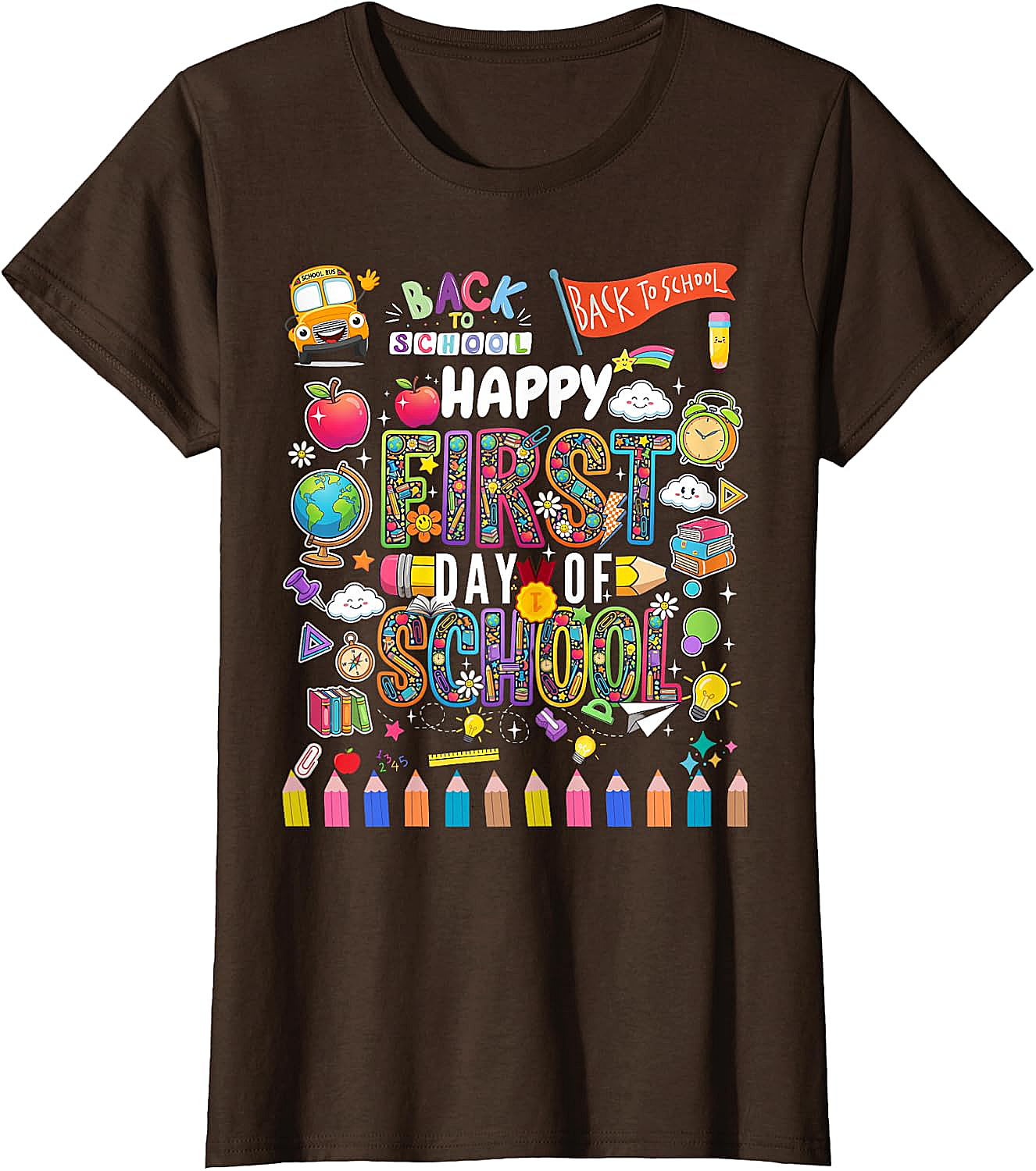 Happy First Day of School T-Shirt Teacher & Kids Tee