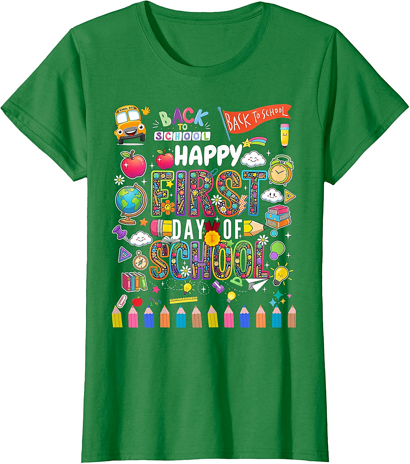 Happy First Day of School T-Shirt Teacher & Kids Tee