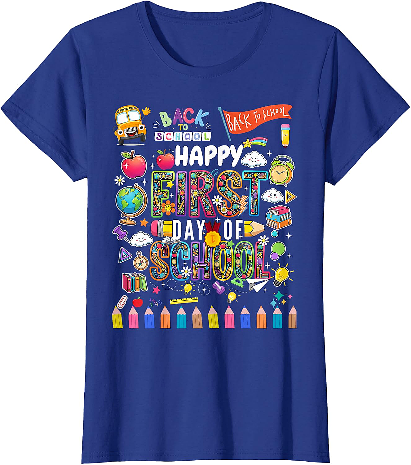Happy First Day of School T-Shirt Teacher & Kids Tee