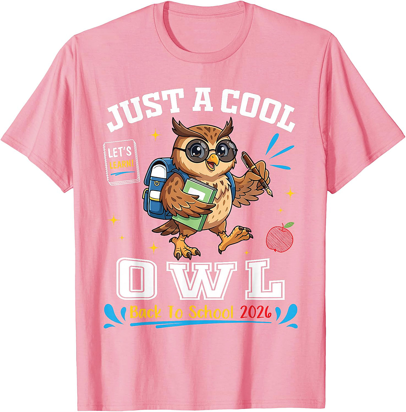Cool Owl Back to School 2026 T-Shirt | Student Teacher Tee