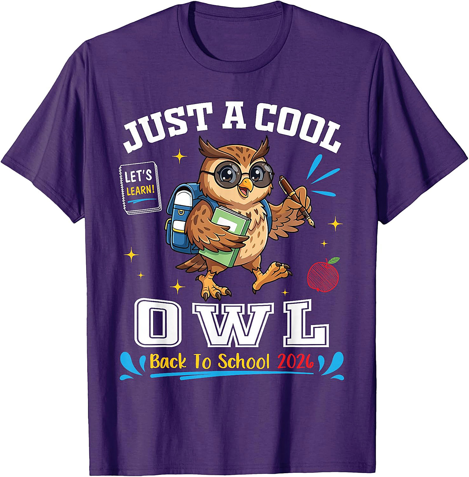 Cool Owl Back to School 2026 T-Shirt | Student Teacher Tee