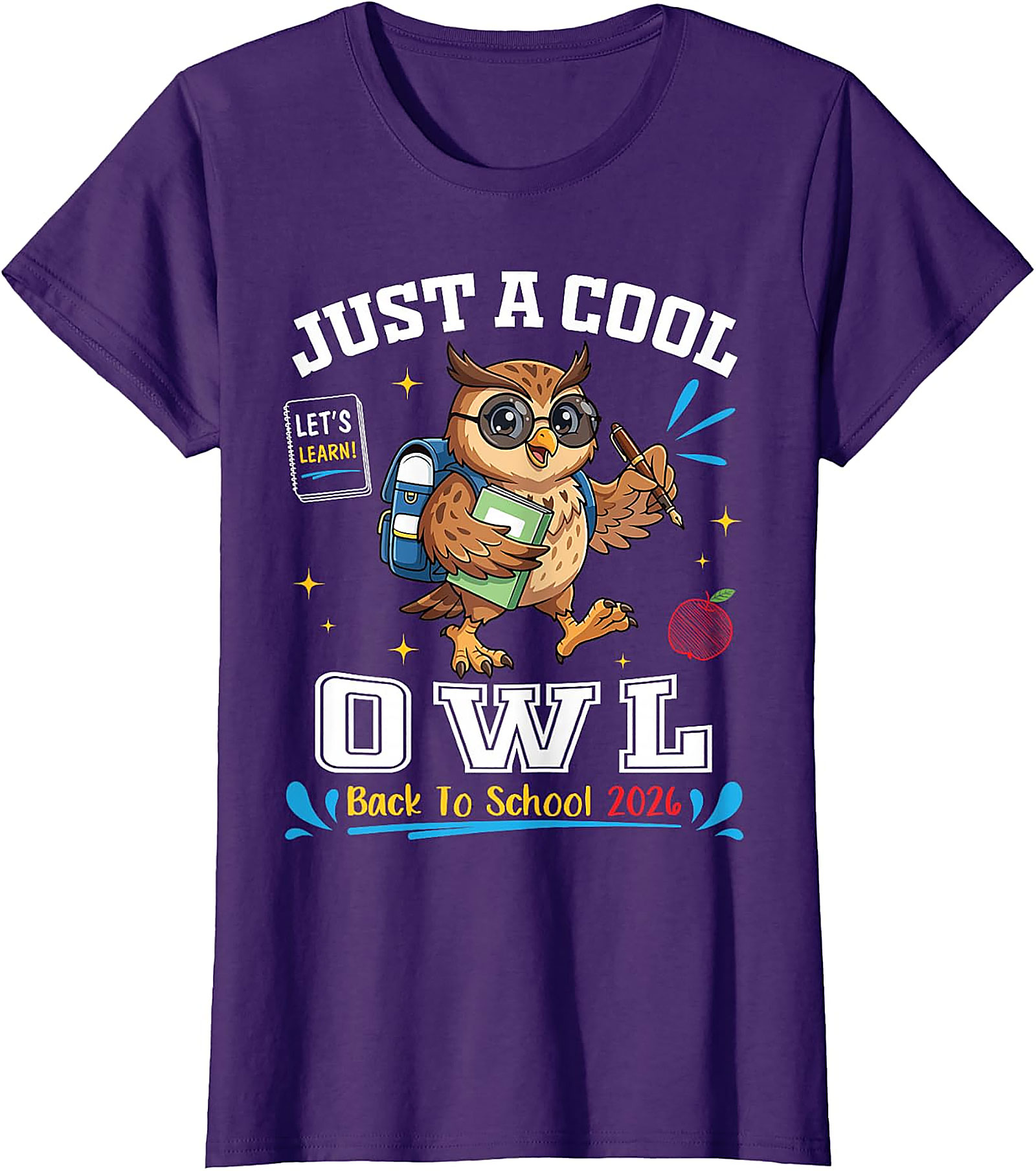 Cool Owl Back to School 2026 T-Shirt | Student Teacher Tee