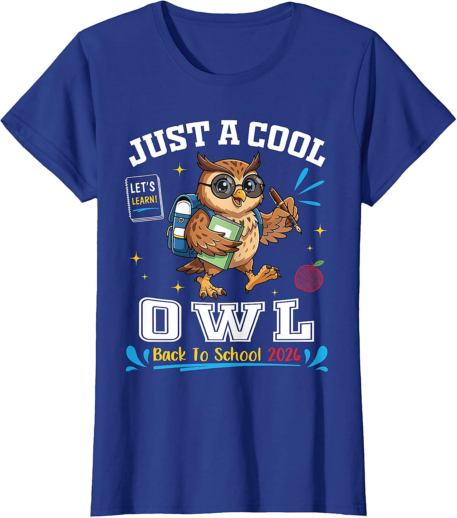 Cool Owl Back to School 2026 T-Shirt | Student Teacher Tee