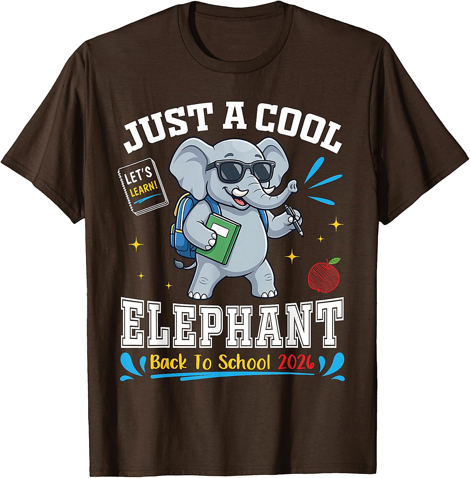 Cool Elephant Back to School 2026 T-Shirt | Funny Student Tee