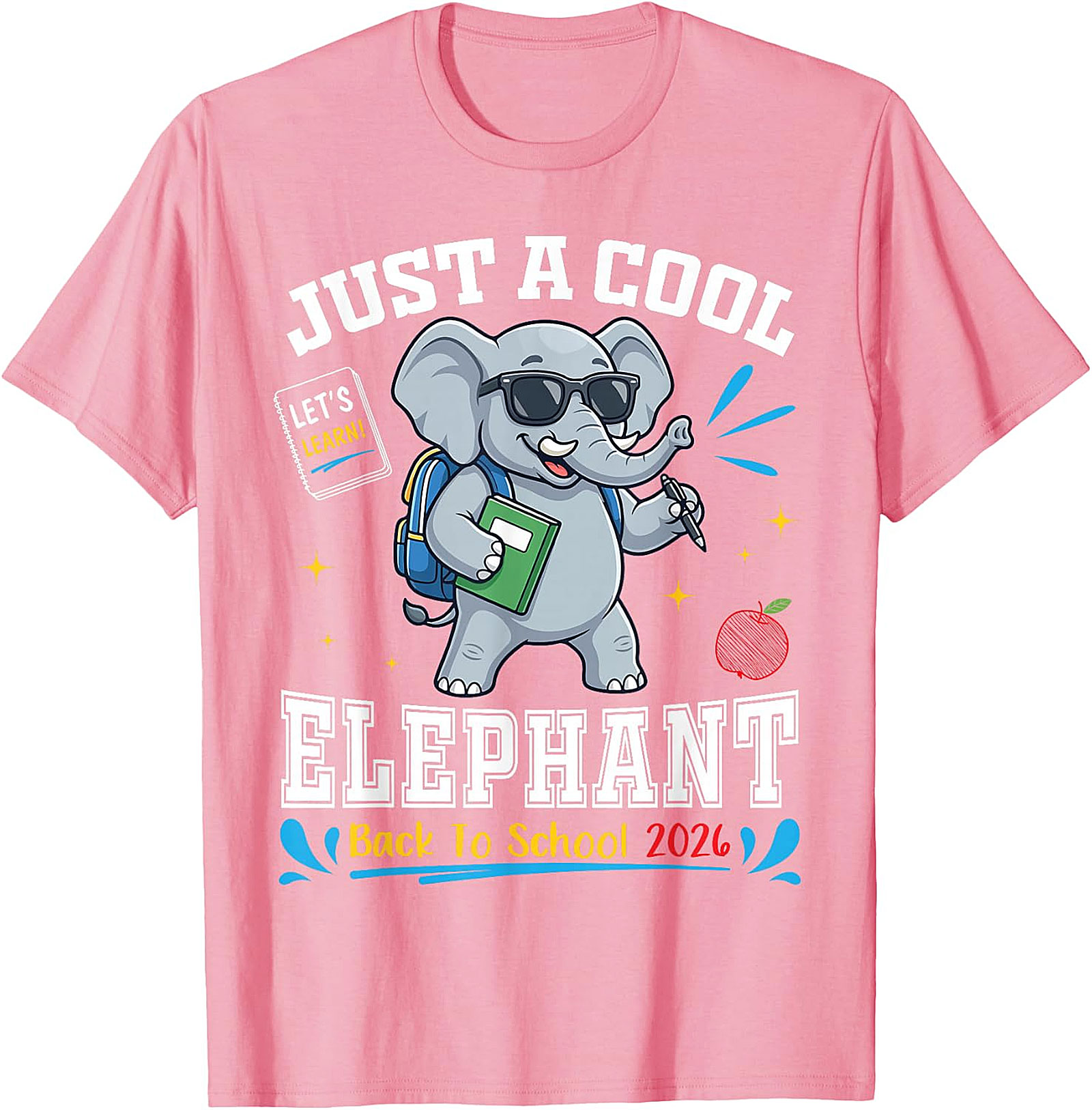 Cool Elephant Back to School 2026 T-Shirt | Funny Student Tee