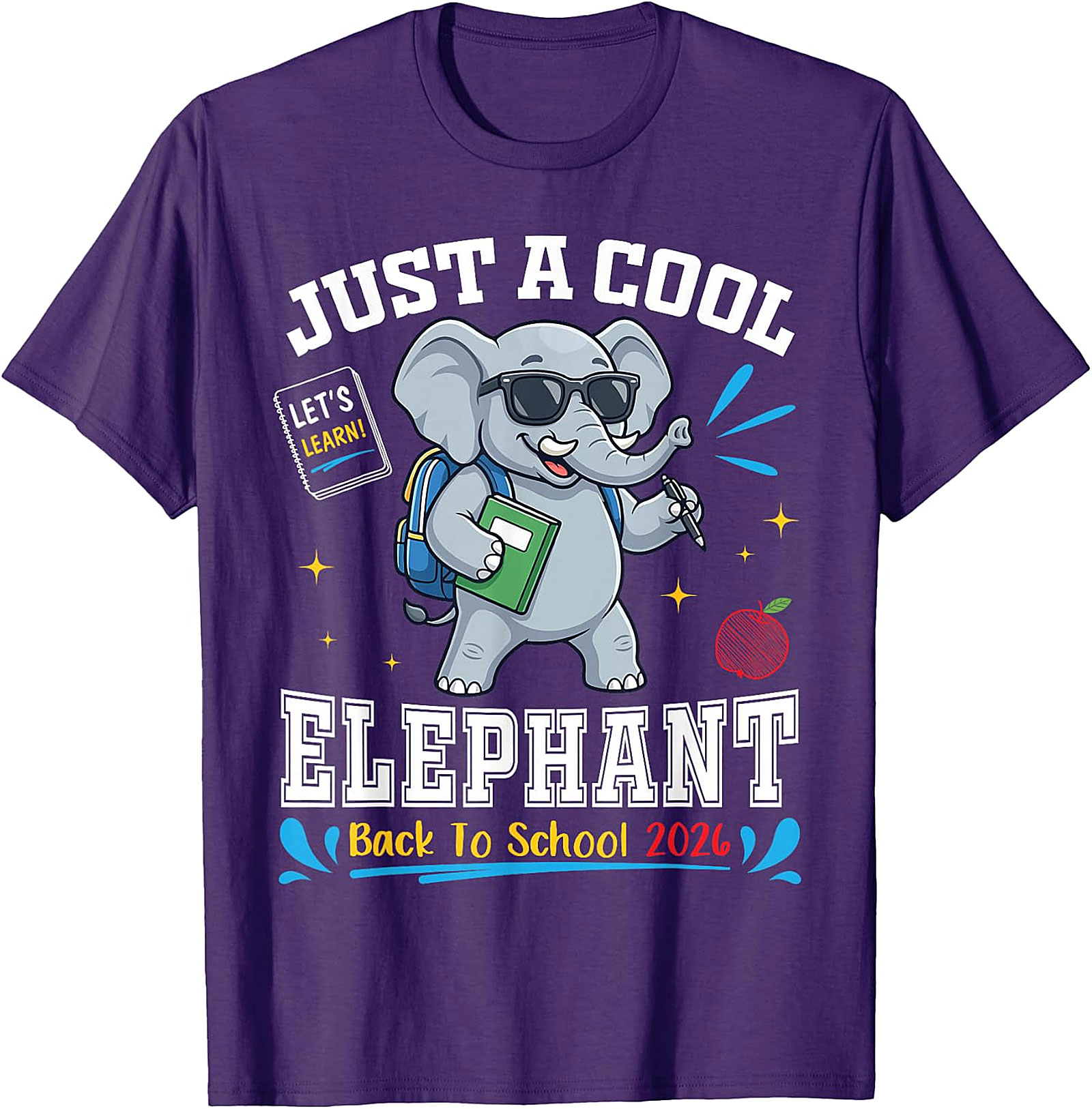 Cool Elephant Back to School 2026 T-Shirt | Funny Student Tee