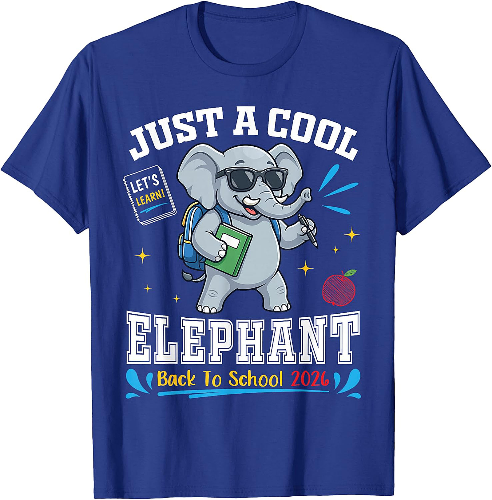 Cool Elephant Back to School 2026 T-Shirt | Funny Student Tee