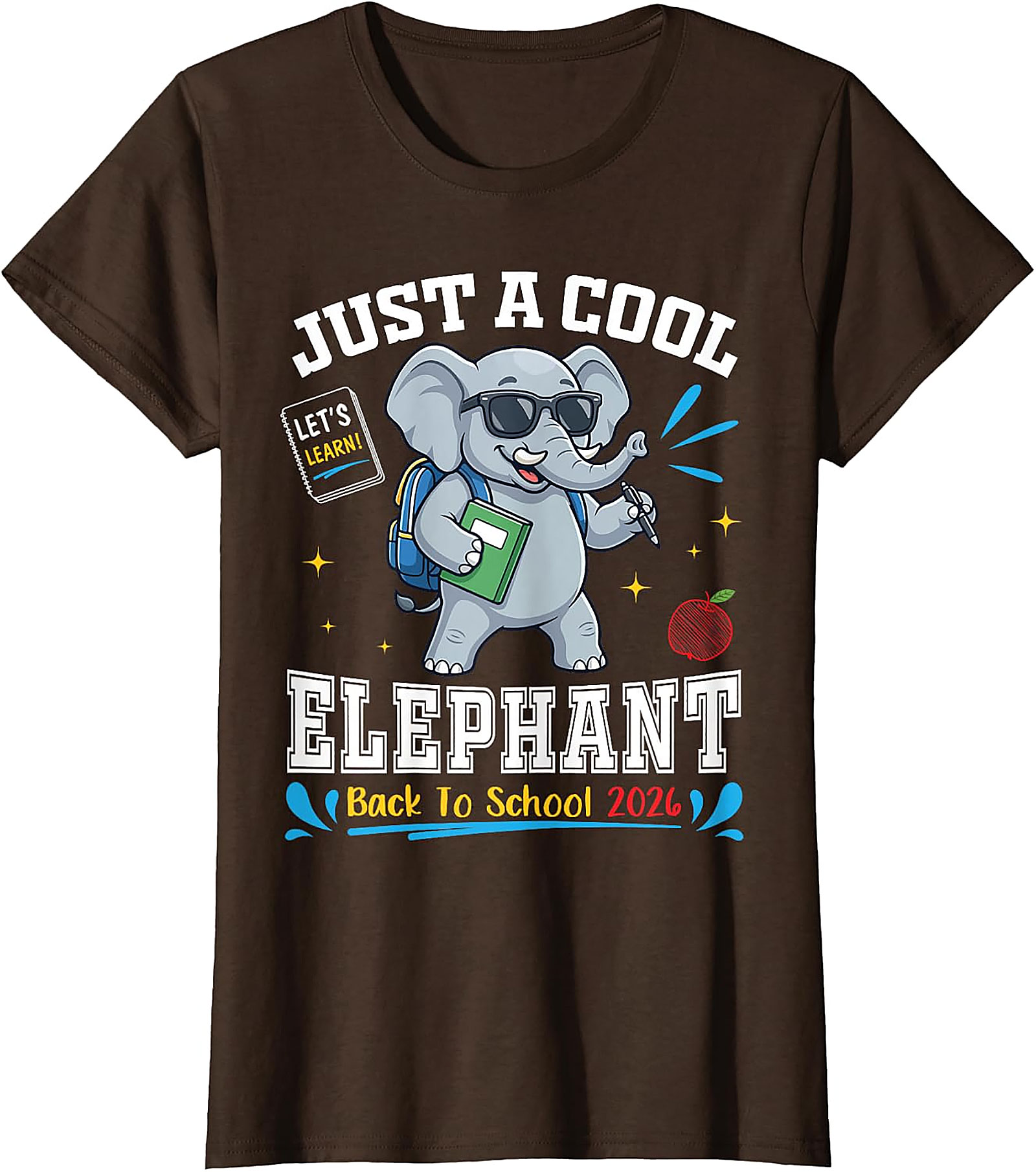 Cool Elephant Back to School 2026 T-Shirt | Funny Student Tee