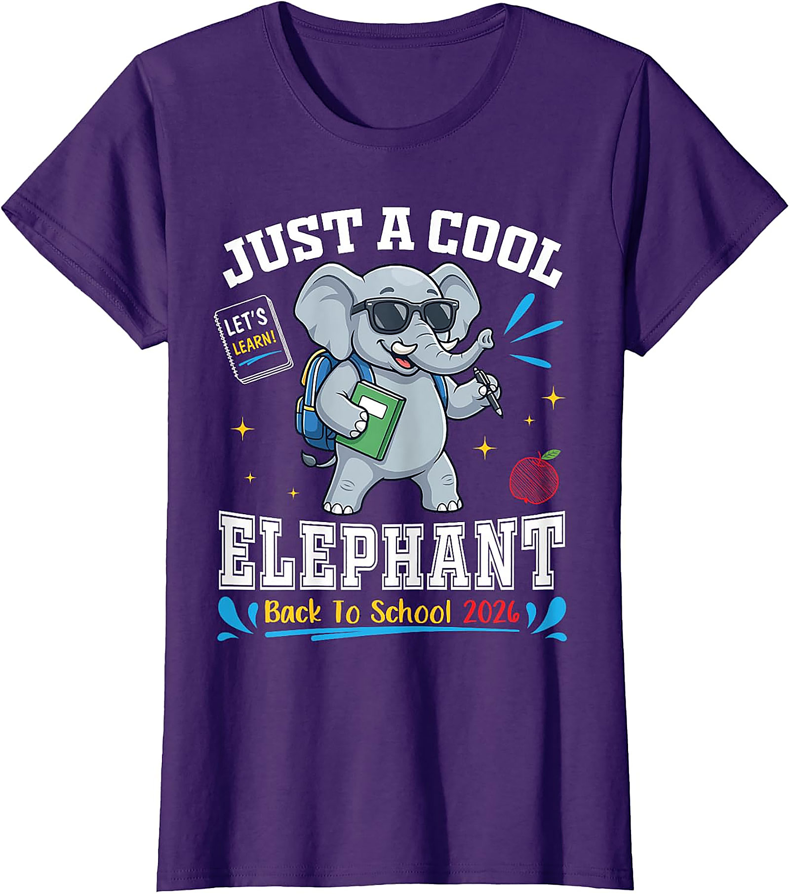 Cool Elephant Back to School 2026 T-Shirt | Funny Student Tee
