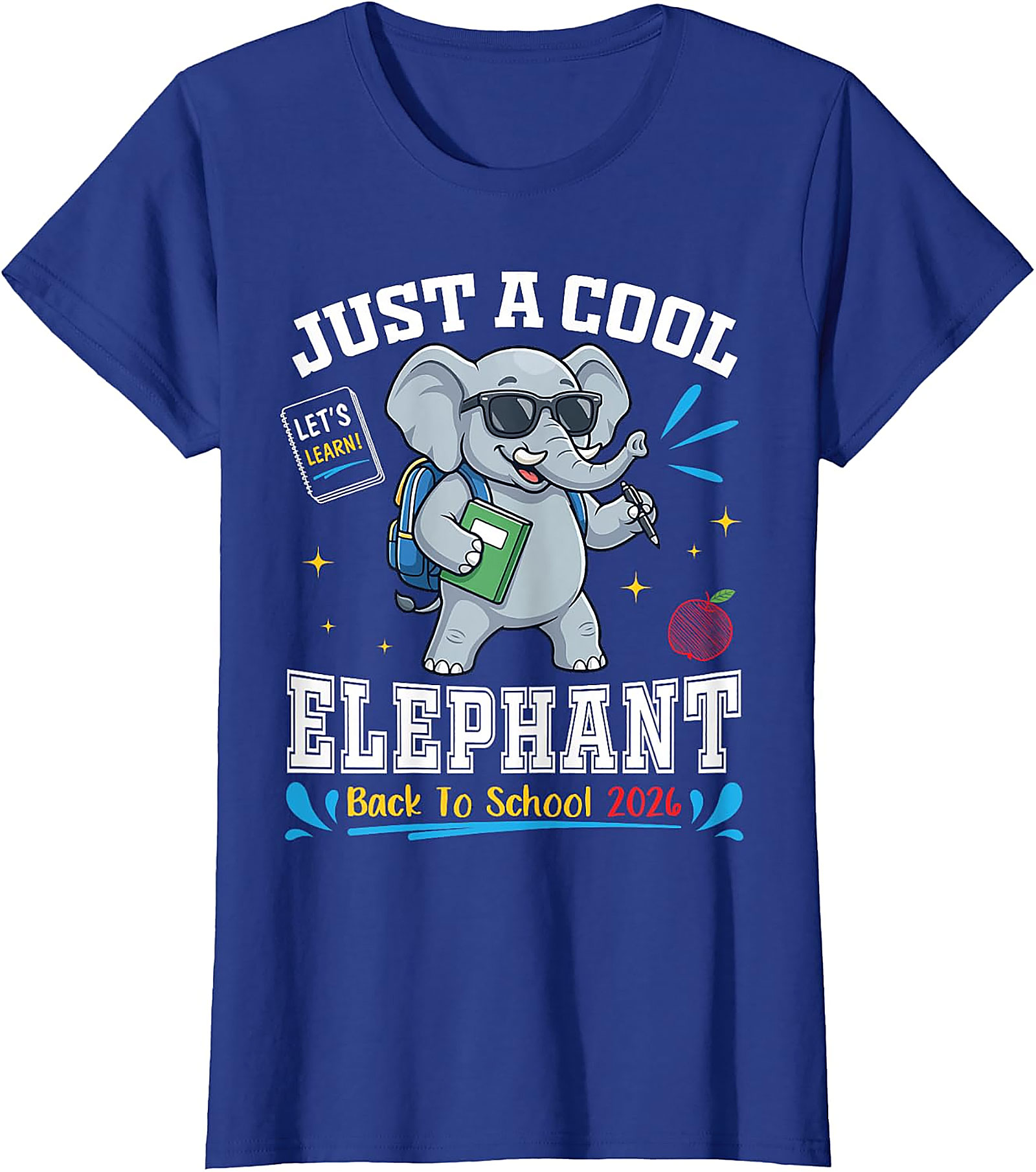 Cool Elephant Back to School 2026 T-Shirt | Funny Student Tee