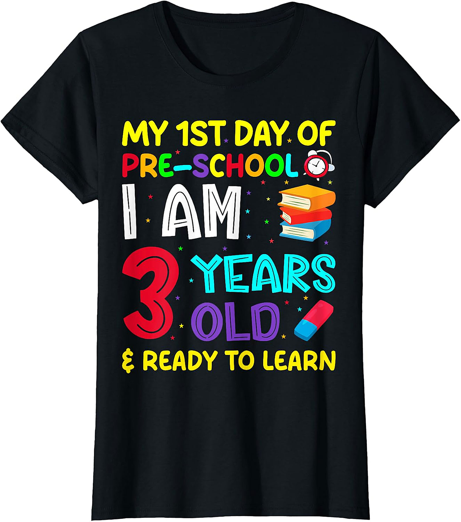 1st Day Pre-School 3 Years Old T-Shirt | Kids Milestone Tee