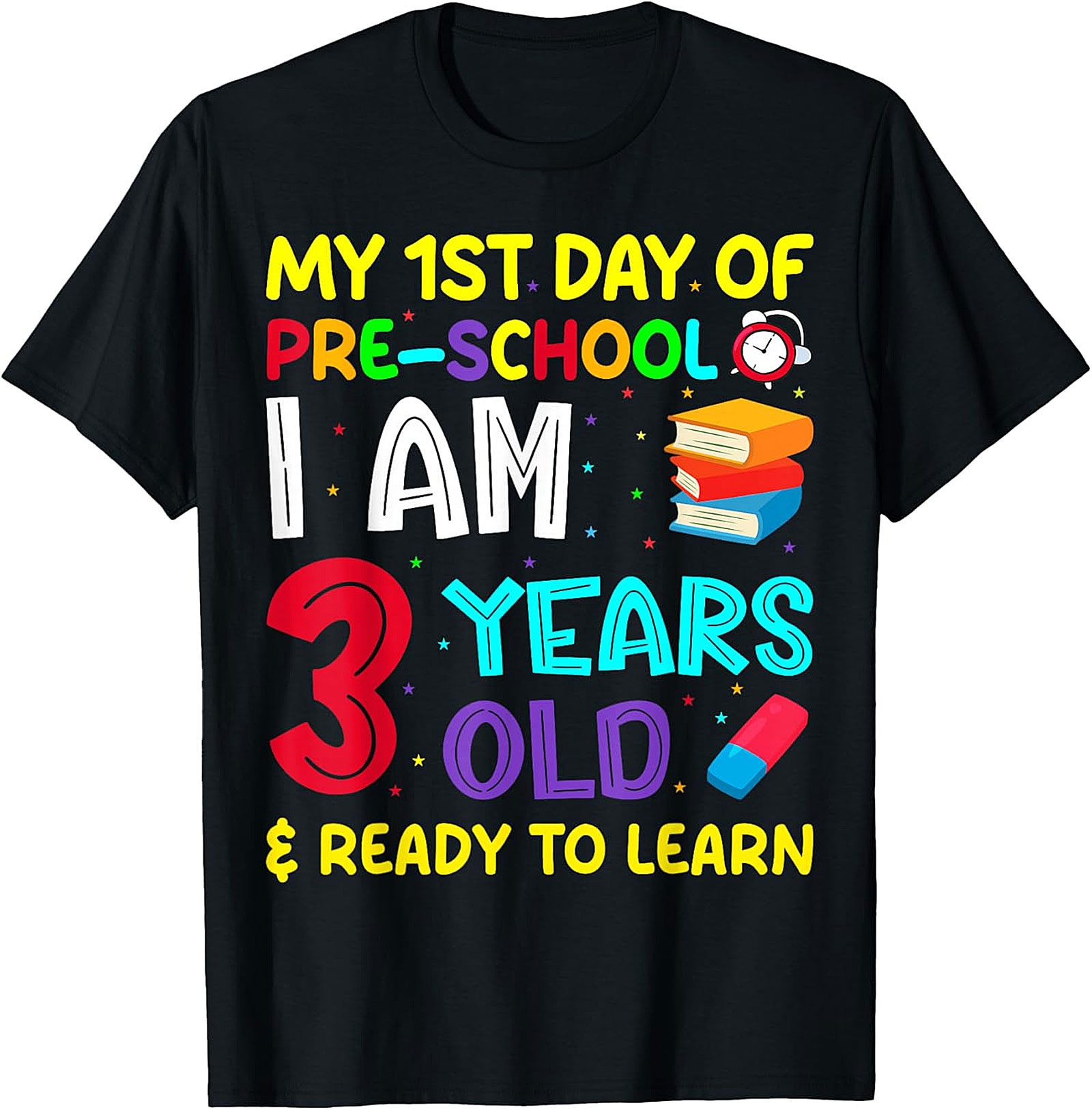 1st Day Pre-School 3 Years Old T-Shirt | Kids Milestone Tee
