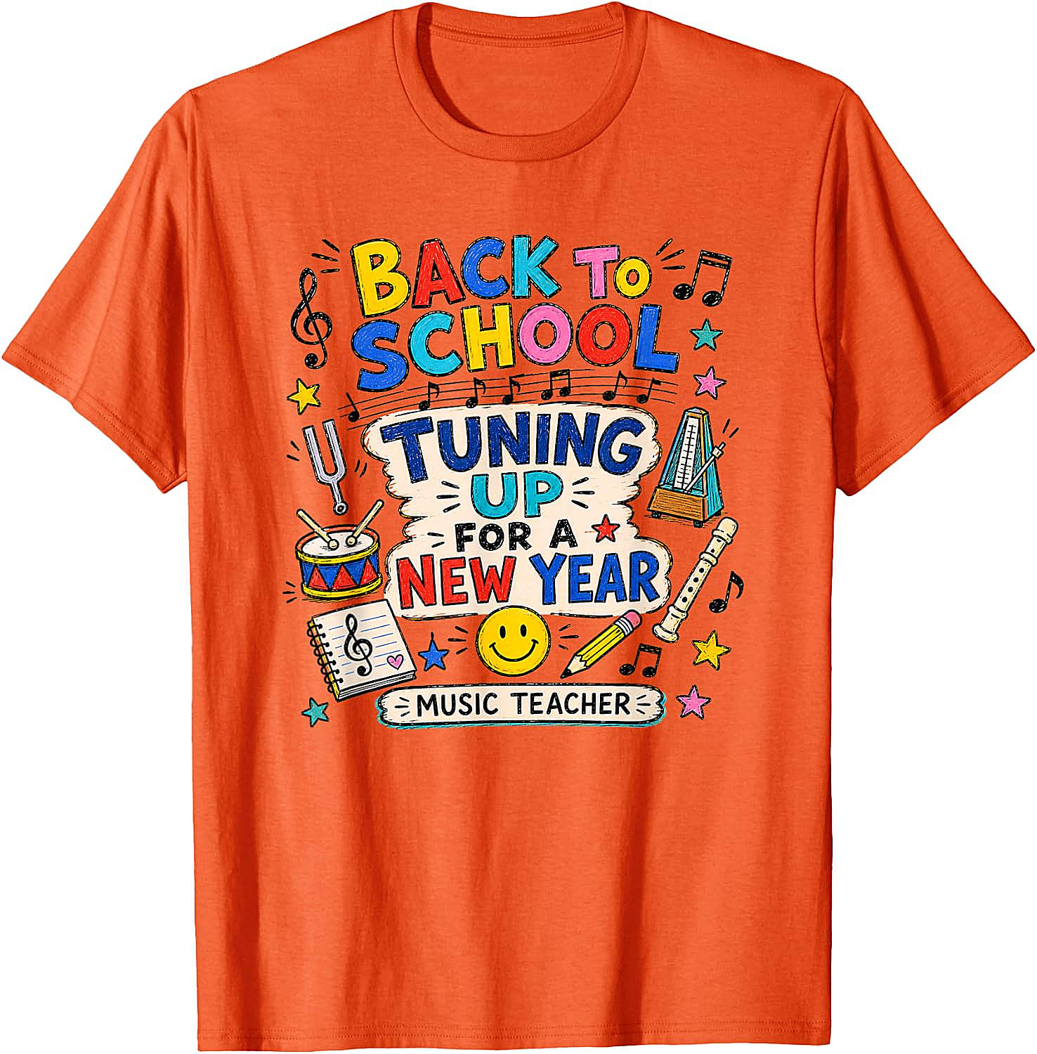  Back to School Music Teacher Tuning Up T-Shirt