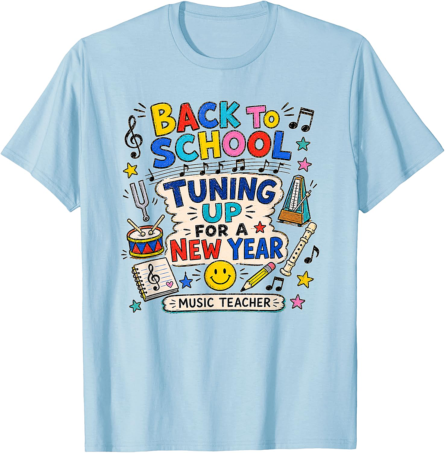  Back to School Music Teacher Tuning Up T-Shirt