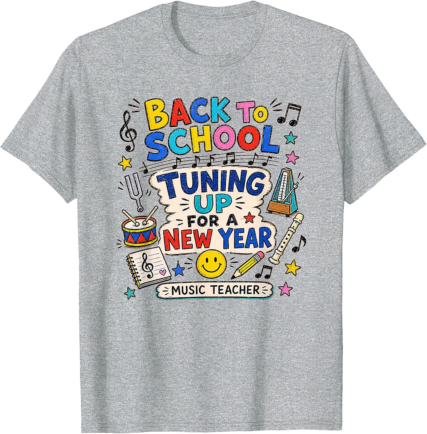  Back to School Music Teacher Tuning Up T-Shirt