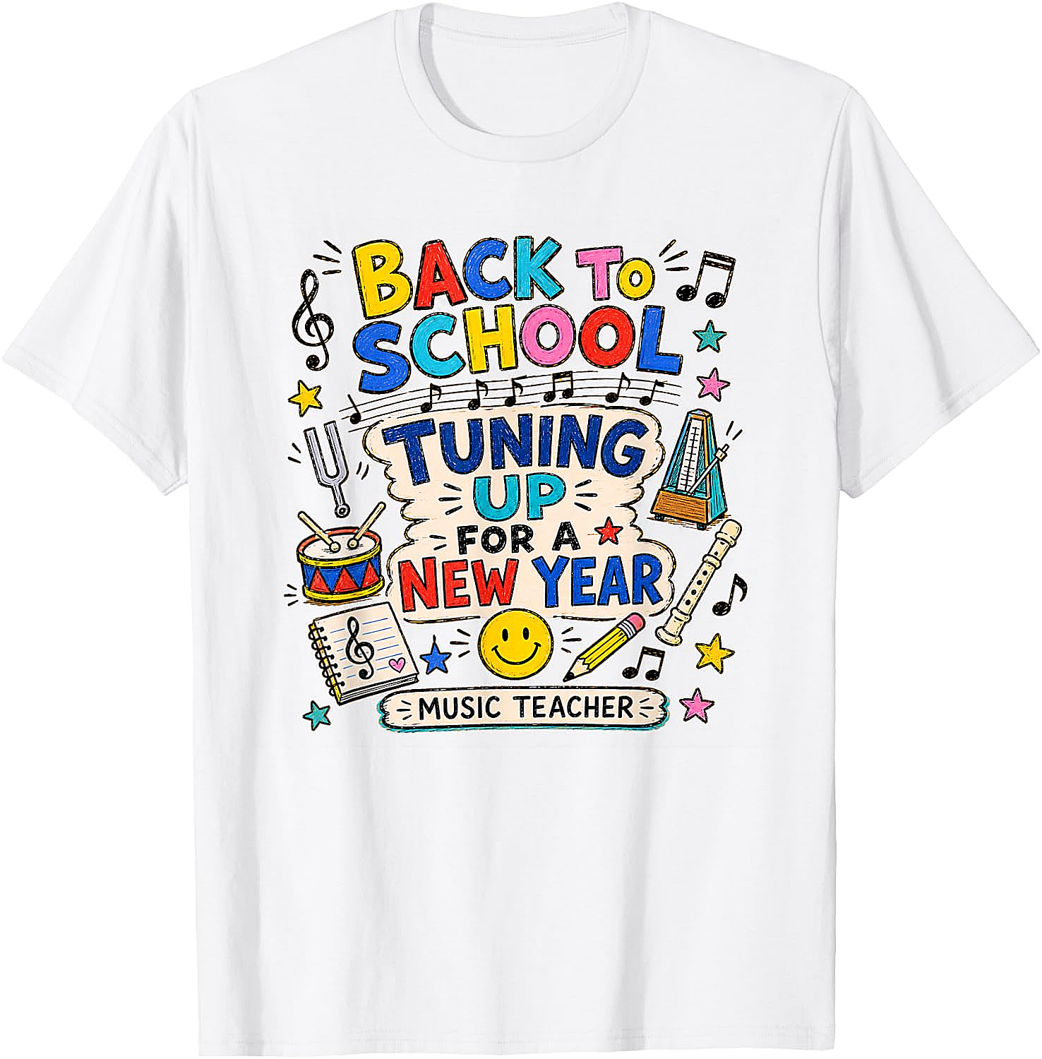 Back to School Music Teacher Tuning Up T-Shirt