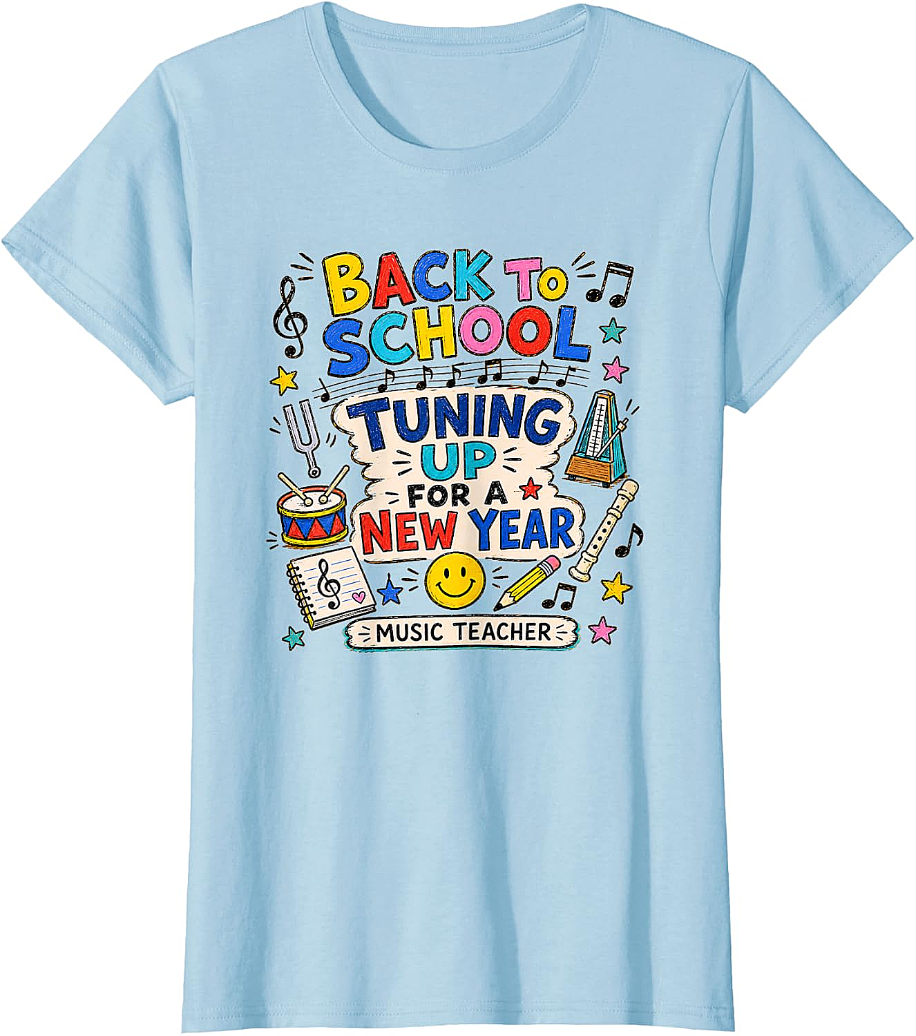  Back to School Music Teacher Tuning Up T-Shirt