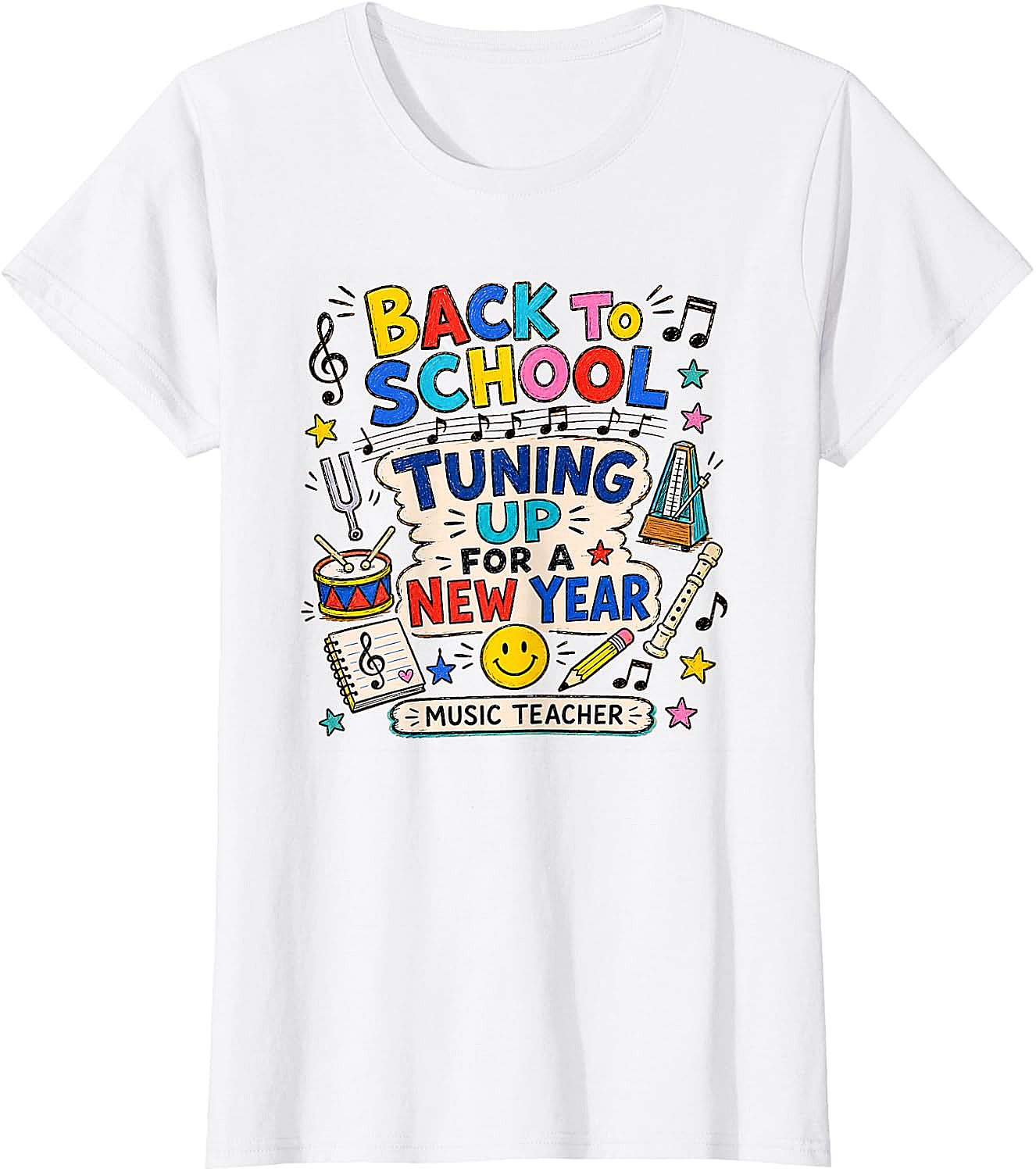  Back to School Music Teacher Tuning Up T-Shirt