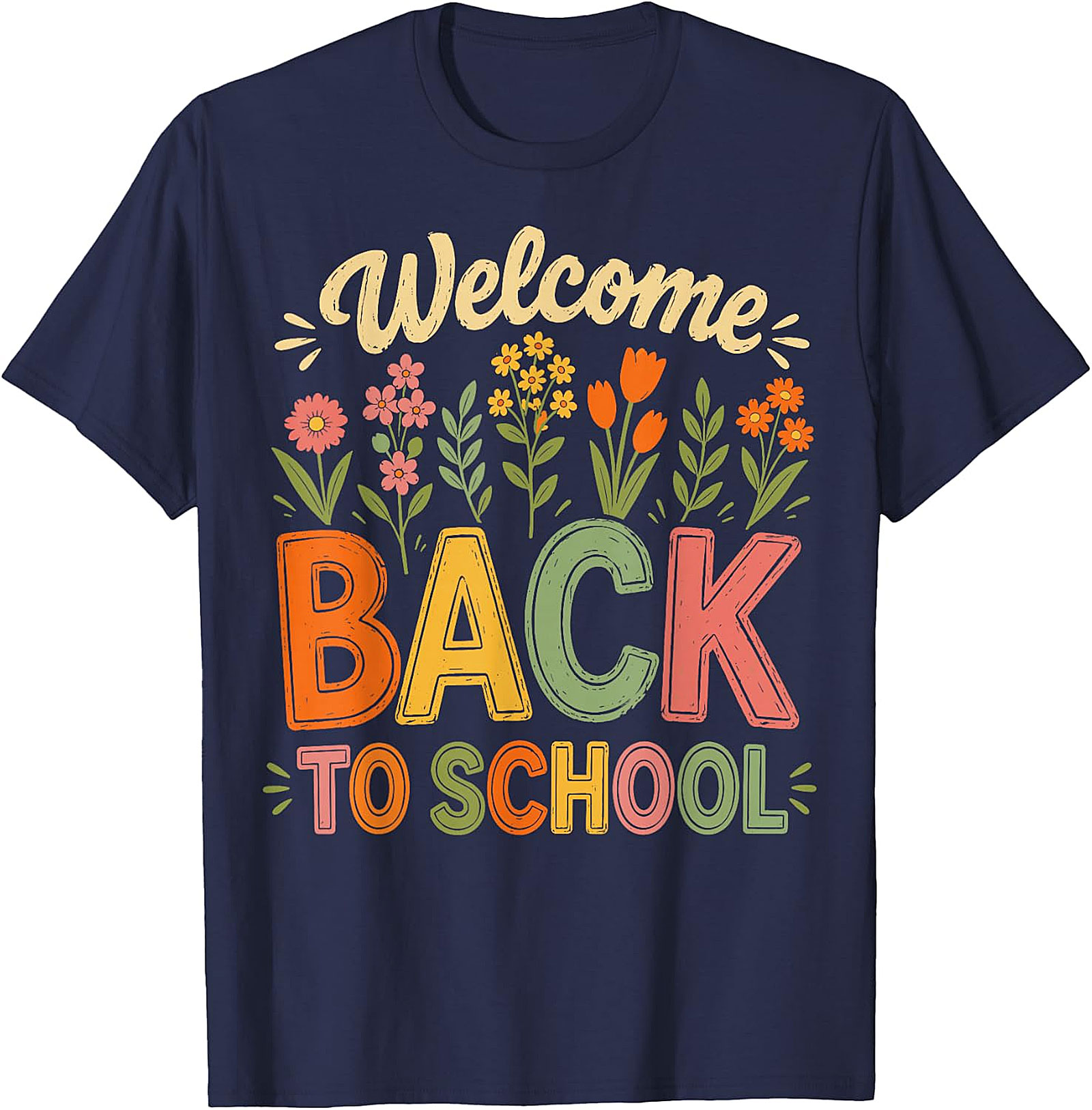Welcome Back to School T-Shirt | Teacher Floral Tee