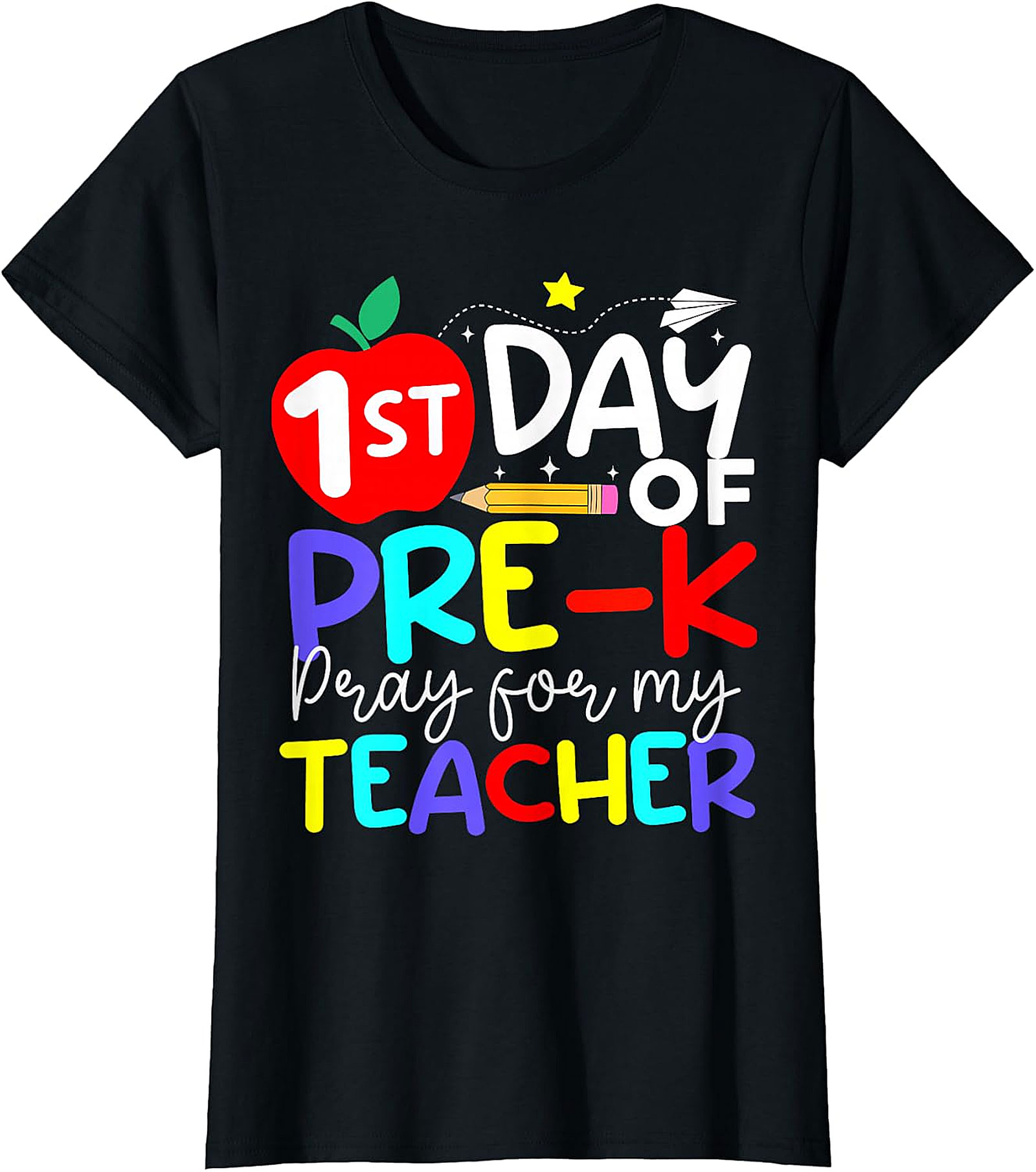1st Day of Pre K Pray for My Teacher T Shirt | Back to School