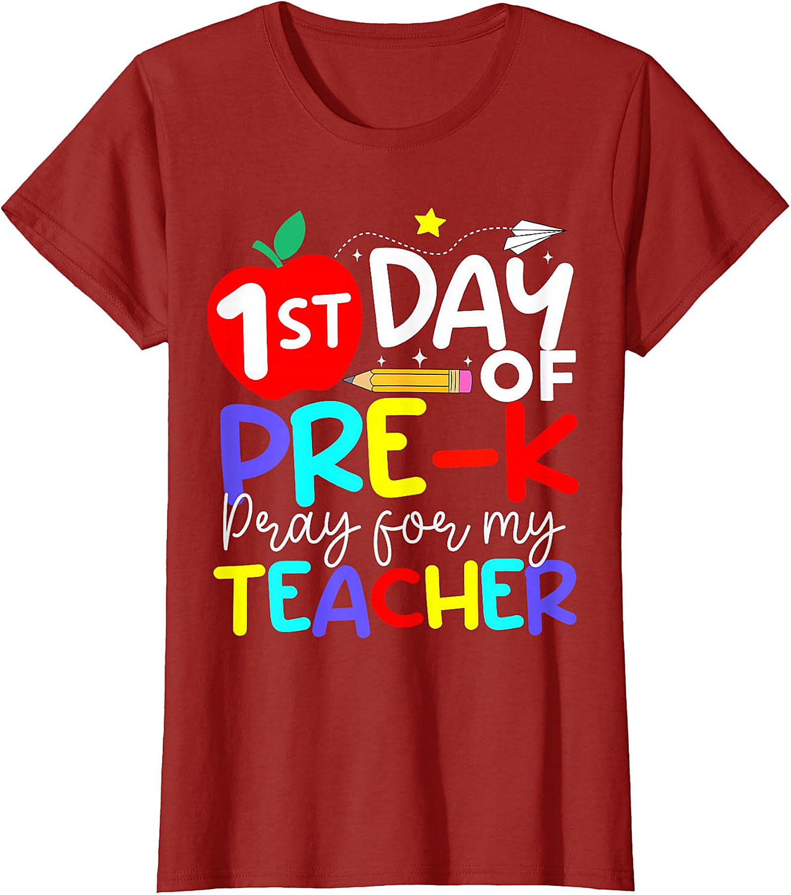 1st Day of Pre K Pray for My Teacher T Shirt | Back to School
