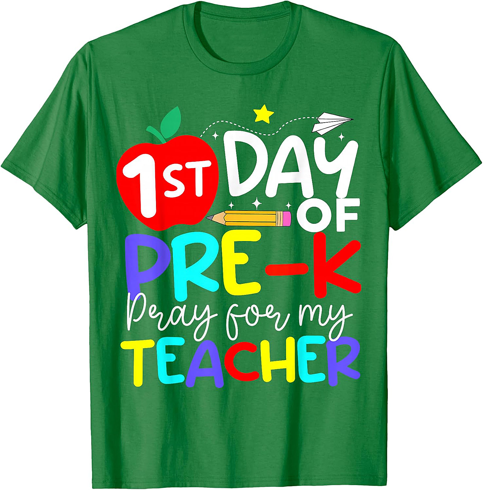 1st Day of Pre K Pray for My Teacher T Shirt | Back to School