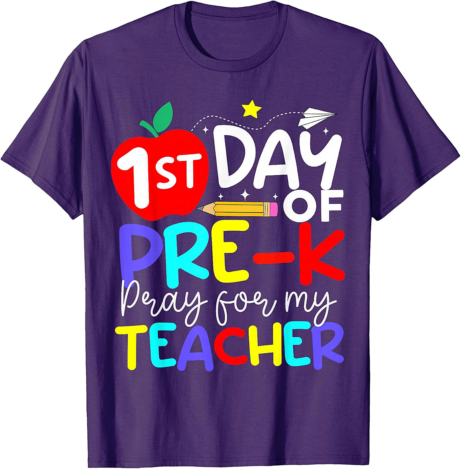 1st Day of Pre K Pray for My Teacher T Shirt | Back to School