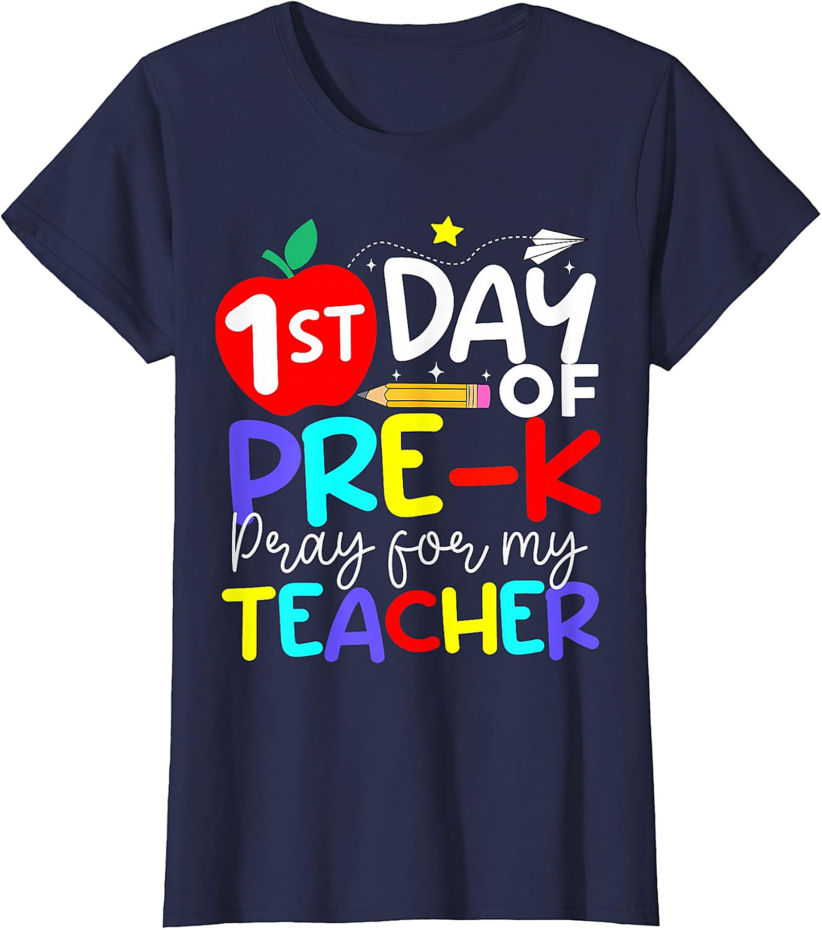 1st Day of Pre K Pray for My Teacher T Shirt | Back to School