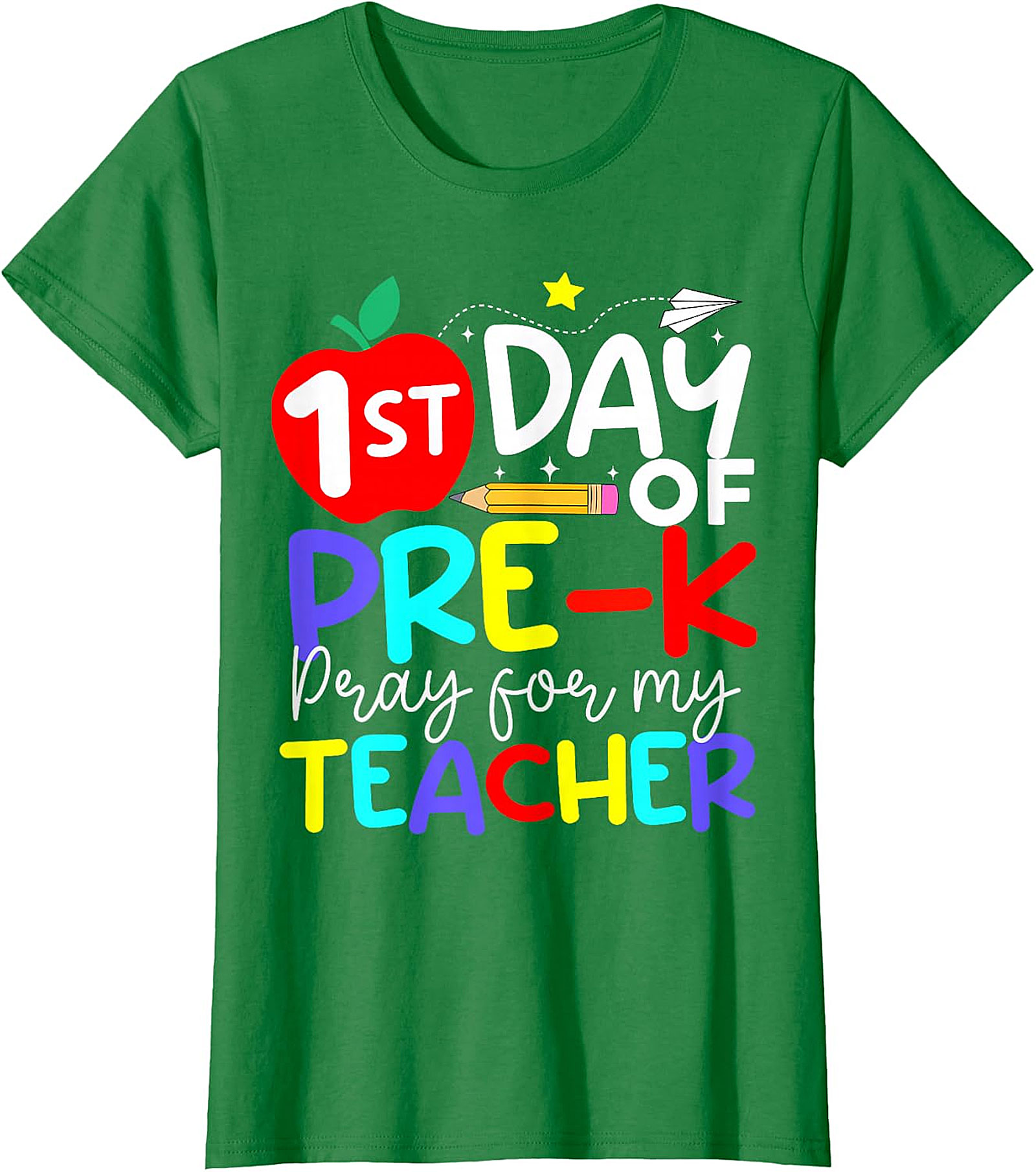 1st Day of Pre K Pray for My Teacher T Shirt | Back to School