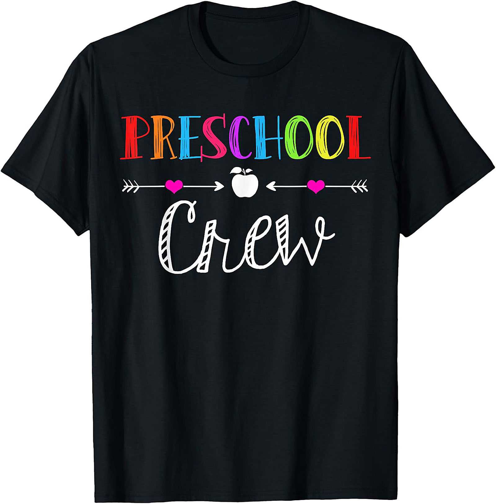 Preschool Crew Multi Color Teacher T Shirt Design