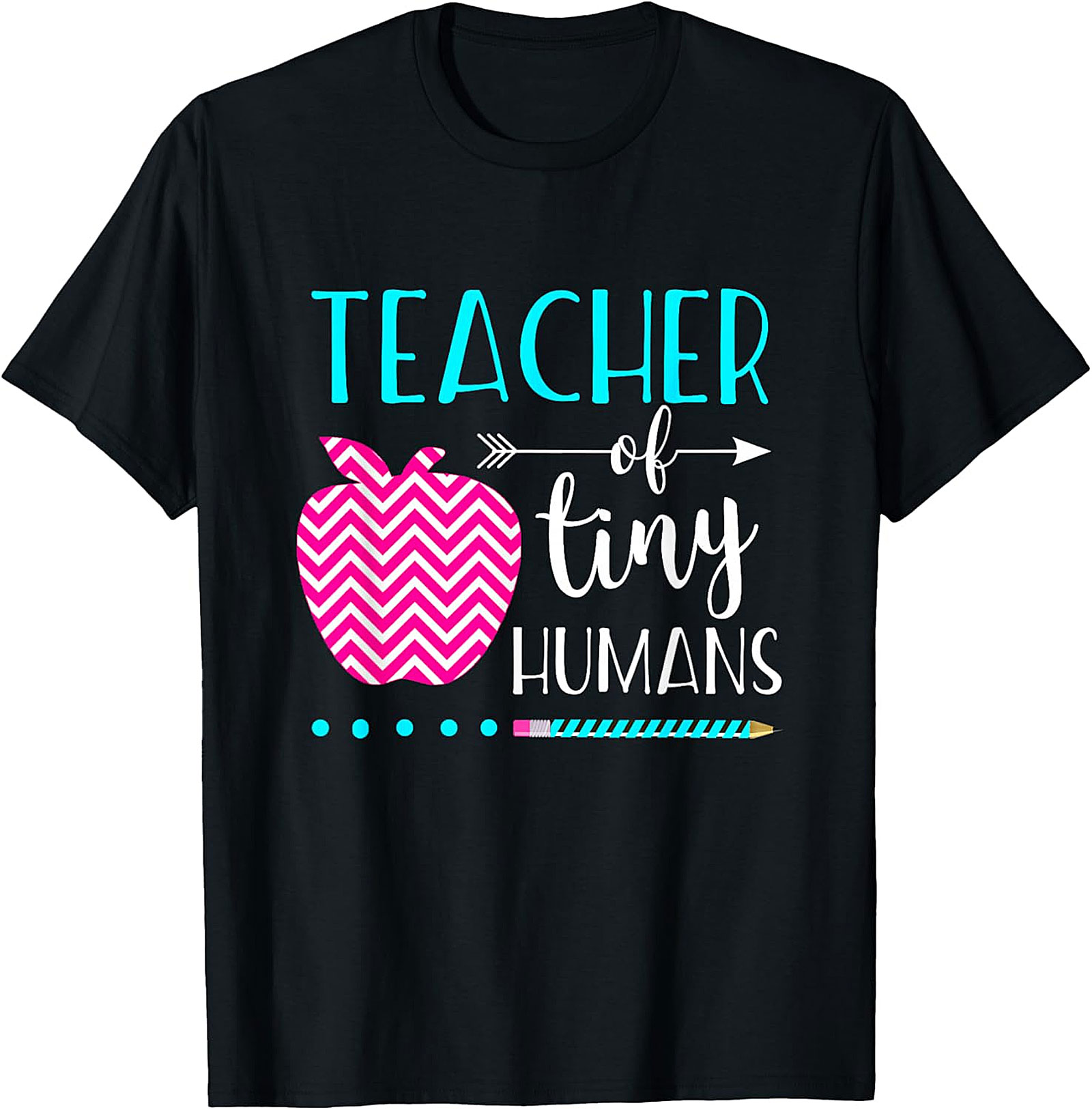 Teacher of Tiny Humans T Shirt | Purple Chevron Apple Tee