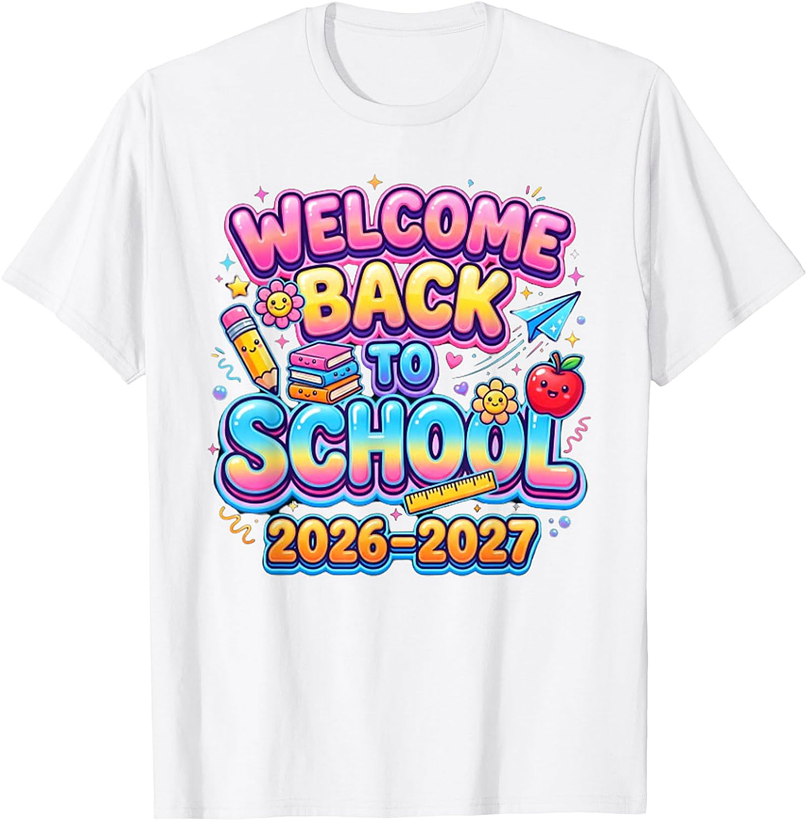 Welcome Back to School 2026-2027 T-Shirt | Kids & Teacher Tee