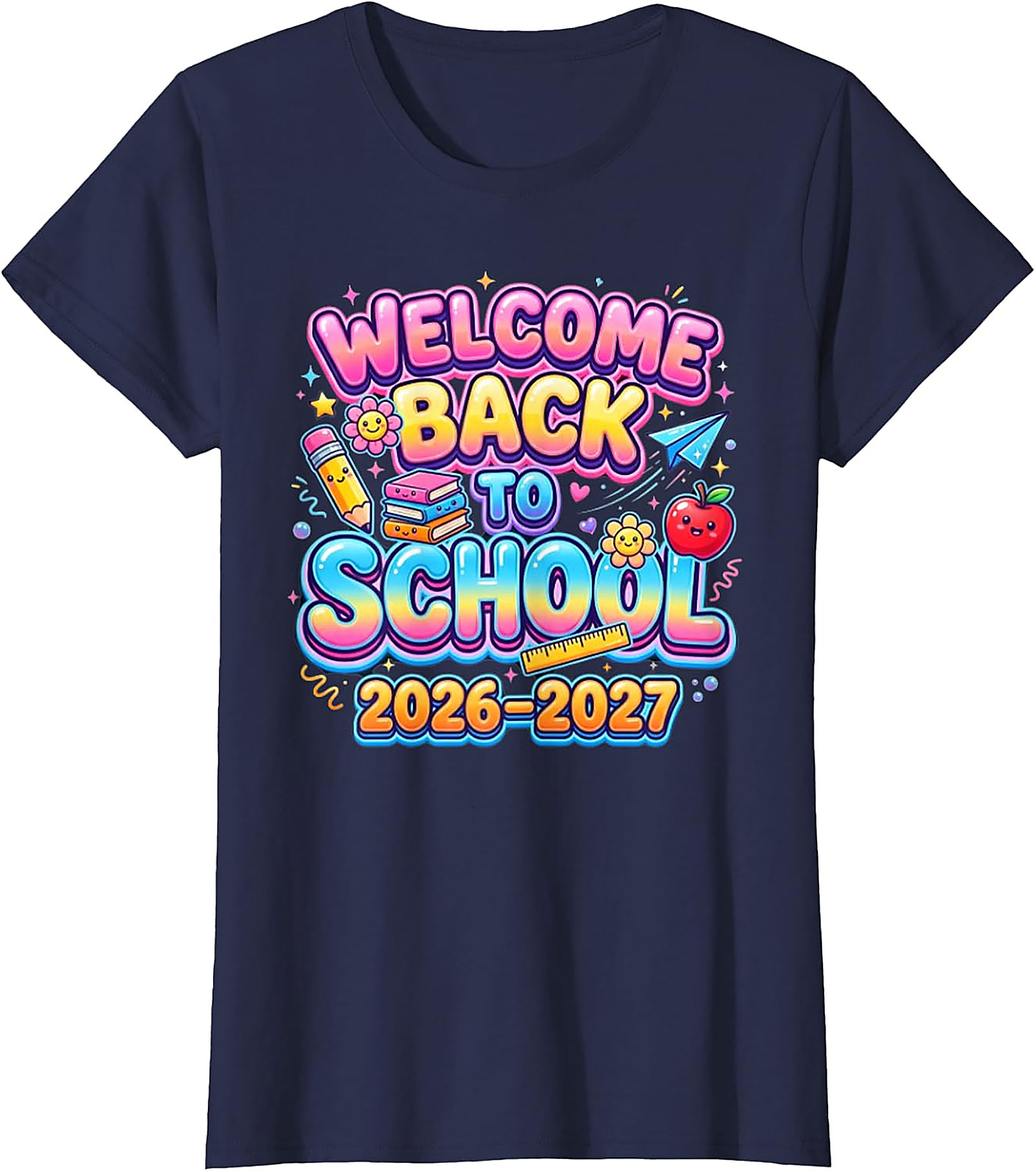 Welcome Back to School 2026-2027 T-Shirt | Kids & Teacher Tee