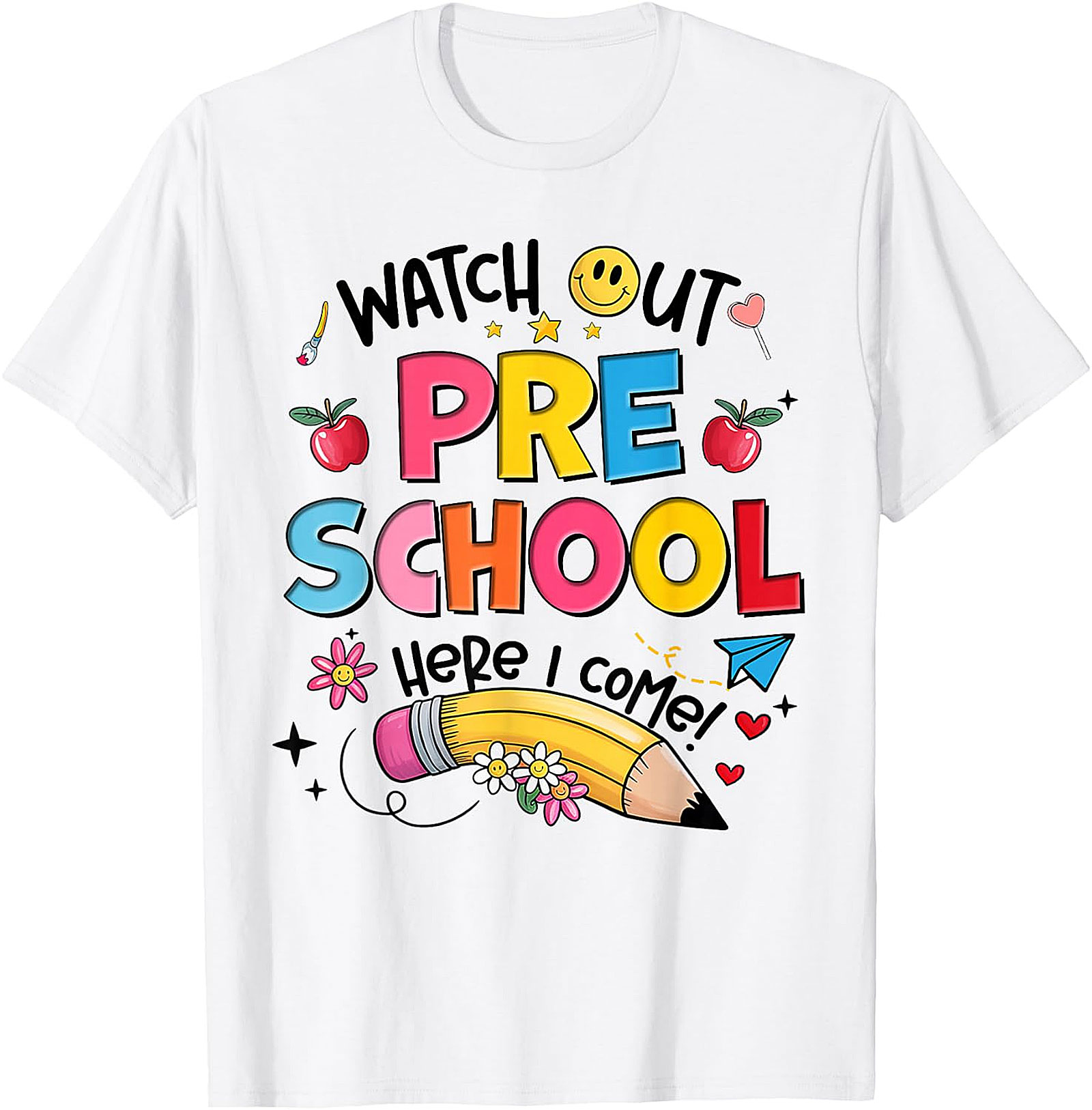 Preschool Here I Come! Back to School Kids Graphic Tee